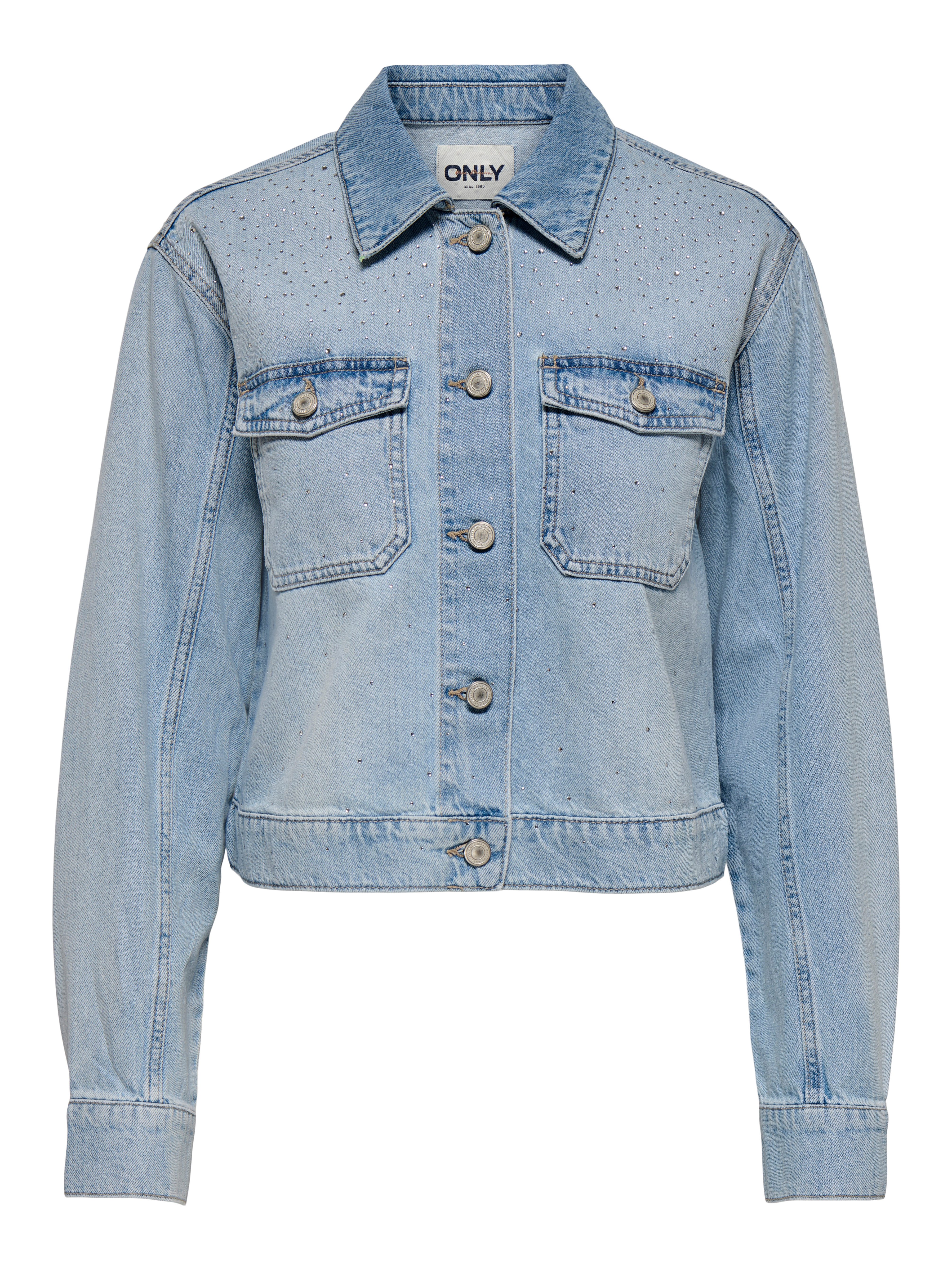 Only Jeansjack ONLLUMI LS RHINESTONE JACKET DNM PIM