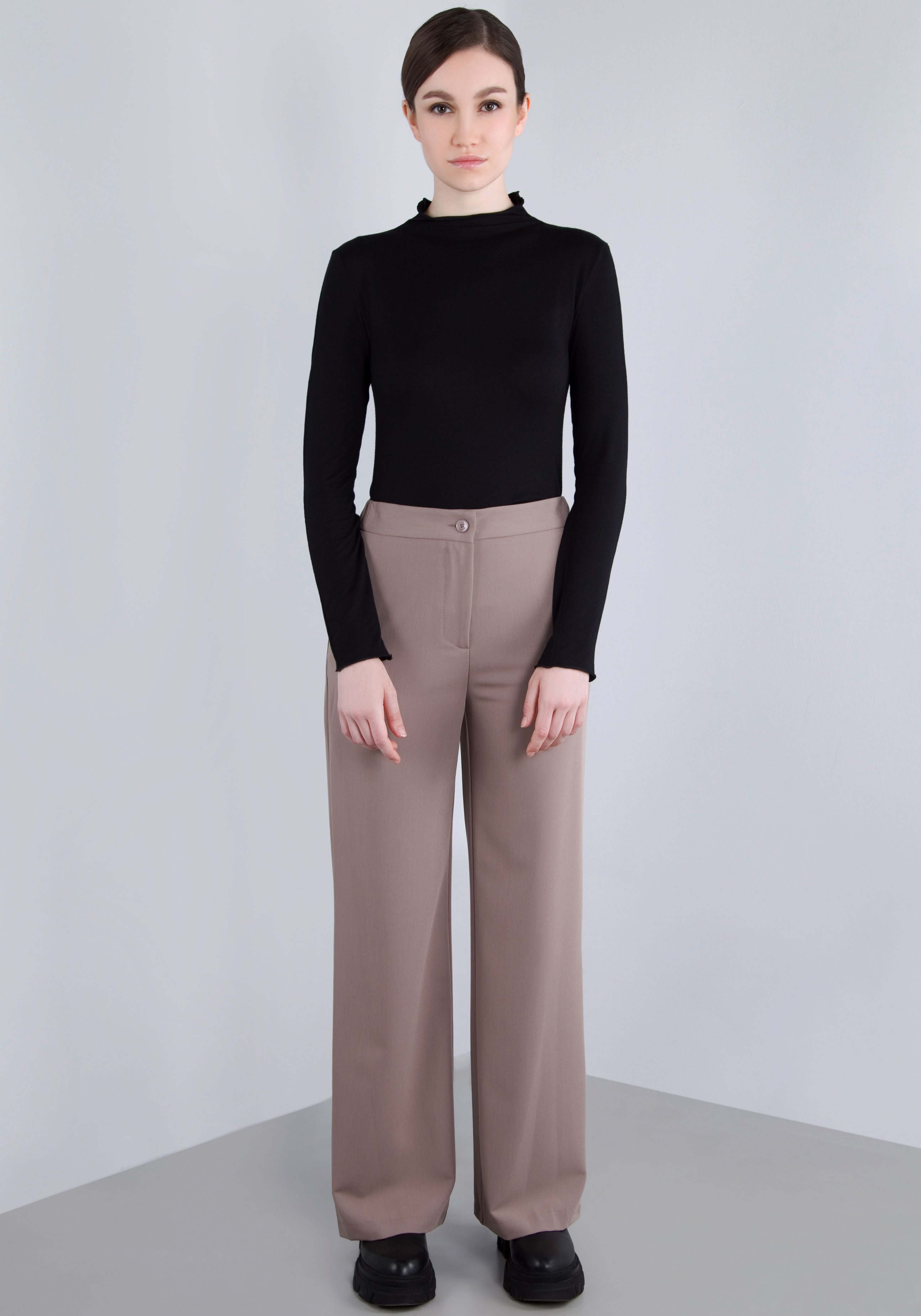 IMPERIAL Stoffen broek , casual wijde broek met elastische tailleband aan de achterkant