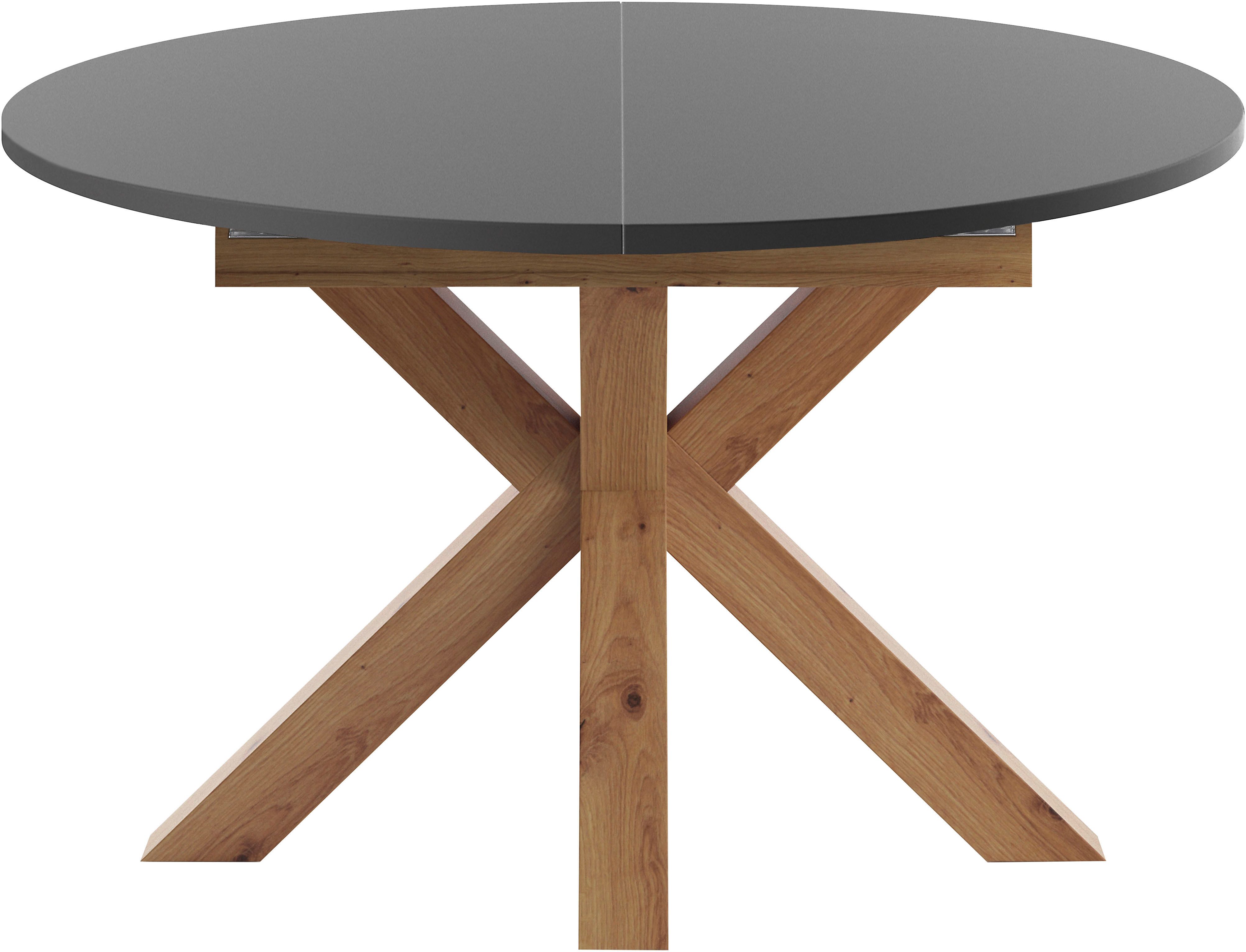 set one by Musterring Eettafel New Atlanta met ronde plaat, uitschuifbaar, stervoet, afmetingen ø130 cm (170x130 cm) eettafels