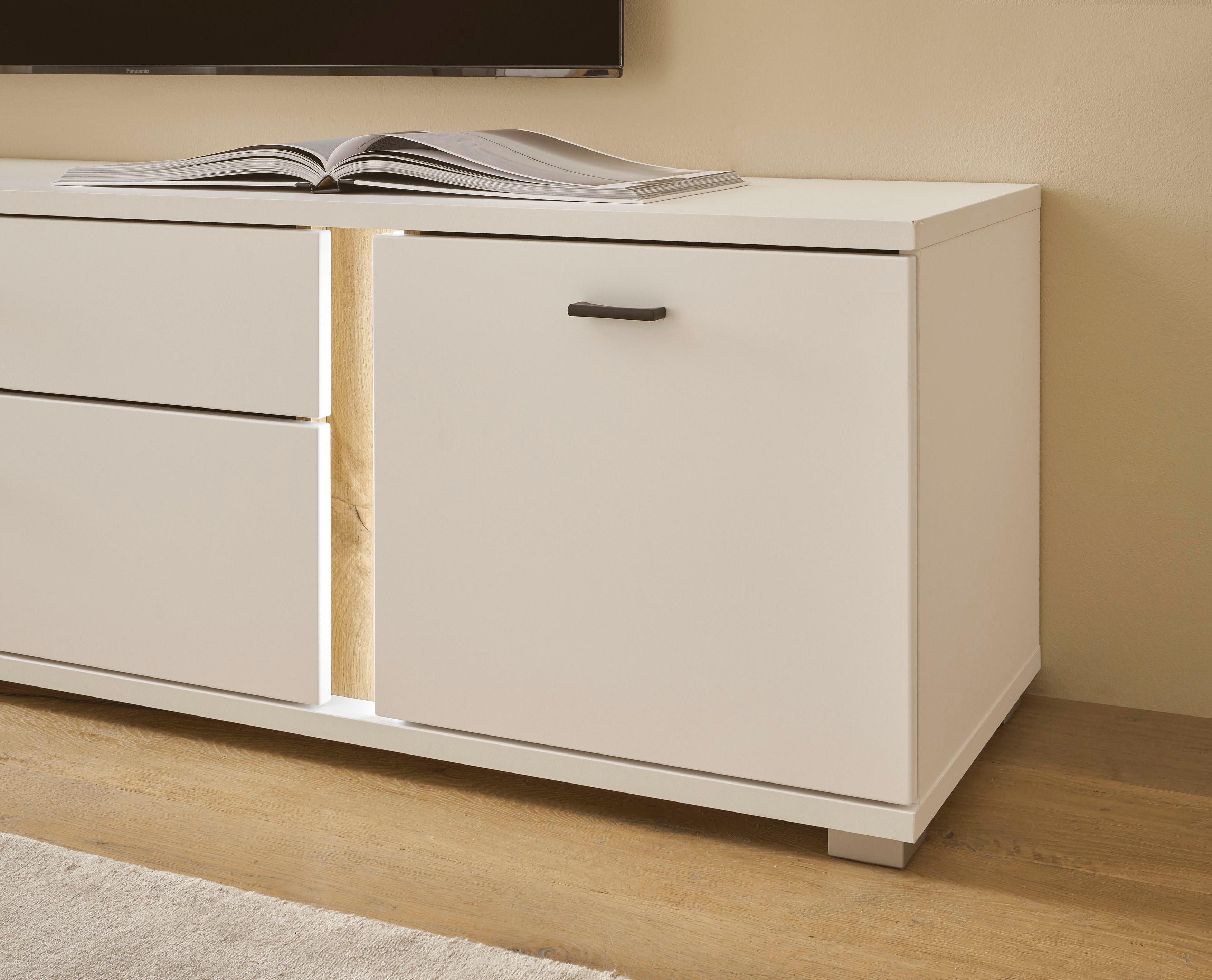 INOSIGN Wandmeubel Long Island in moderne trendkleur, inclusief verticale verlichting, breedte 305 cm (set, 4-delig)