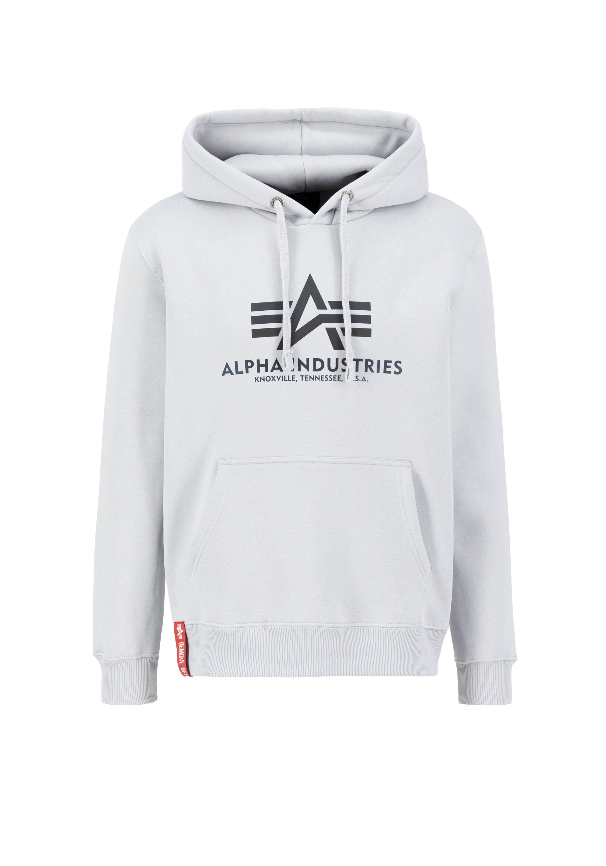 Alpha Industries Hoodie Alpha Industries Men - Hoodies Basic Hoodie Rainbow Refl. Print heren sweaters maat L grijs
