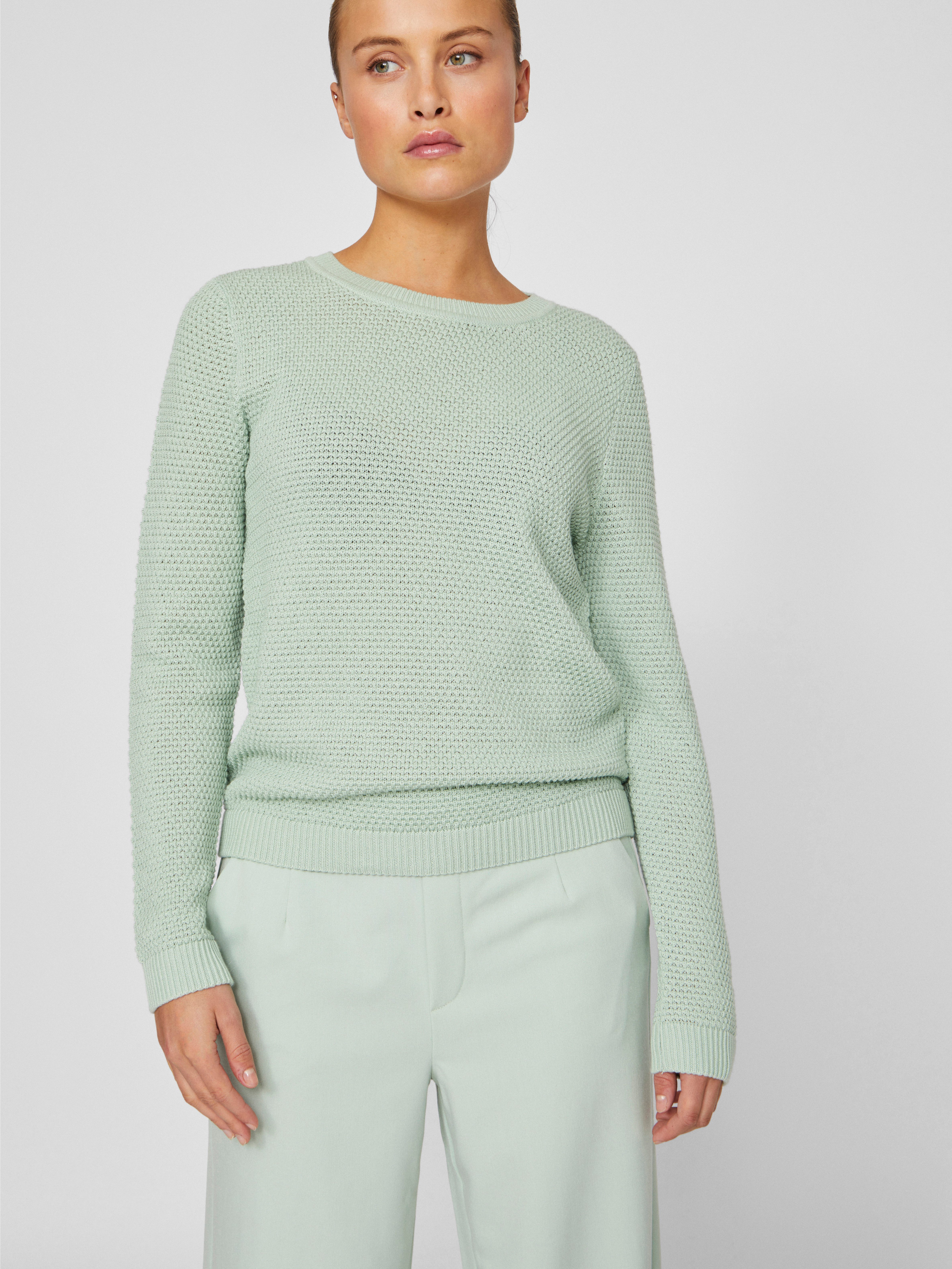 Vila Trui met ronde hals VIDALO O-NECK L S KNIT TOP- NOOS