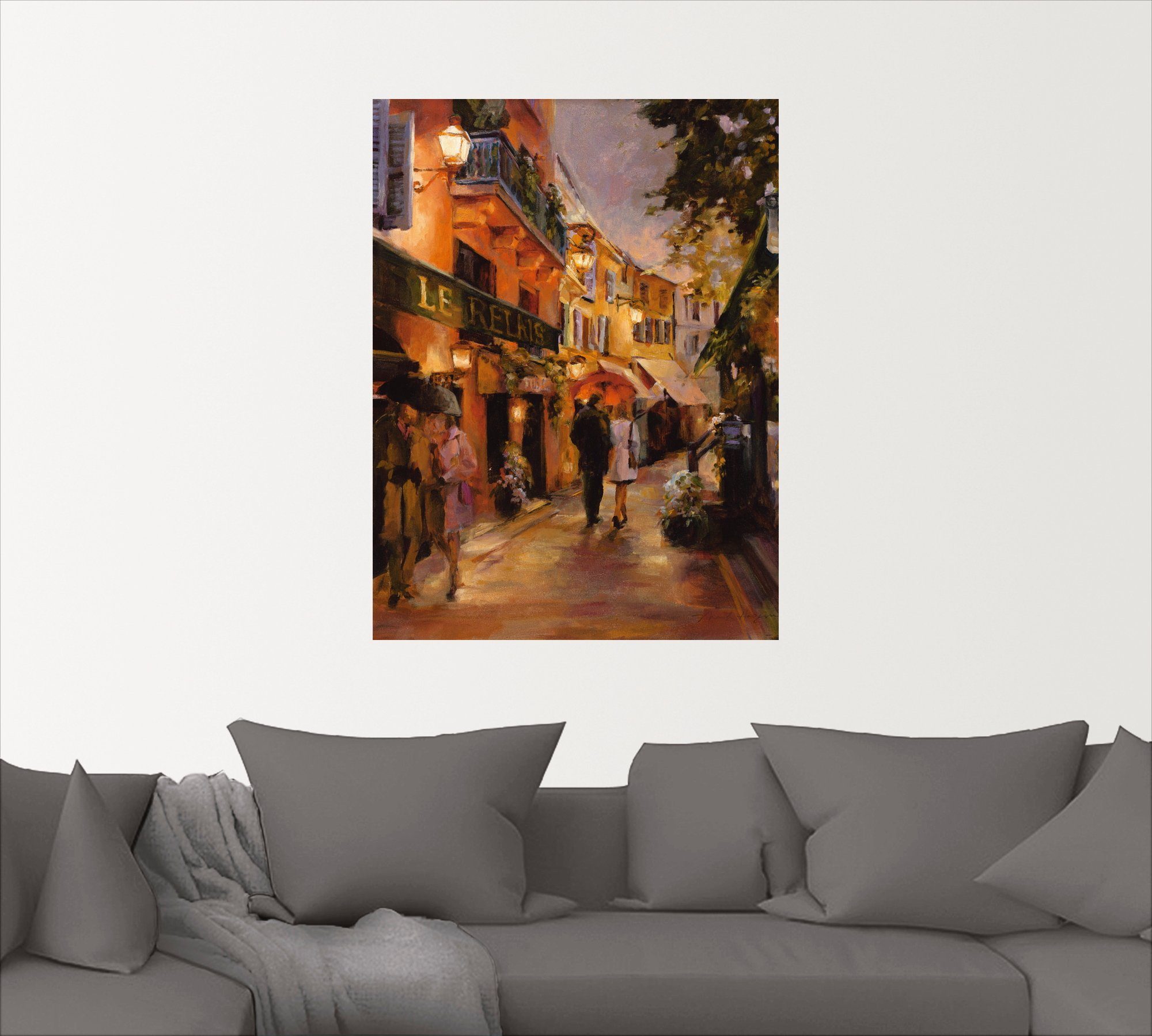 Artland Artprint Avond in Parijs II als artprint op linnen, poster, muursticker in verschillende maten