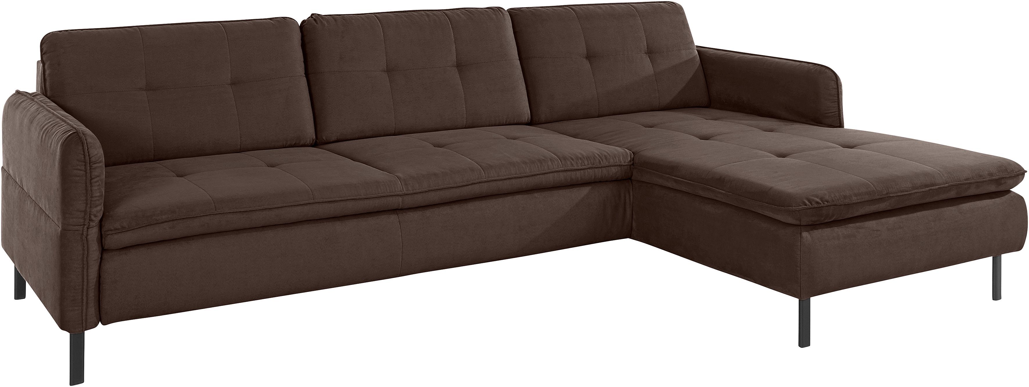 INOSIGN Hoekbank Birkholm L-vorm Verstelbare armleuningen, ook in Easy Clean bekleding - met water te reinigen