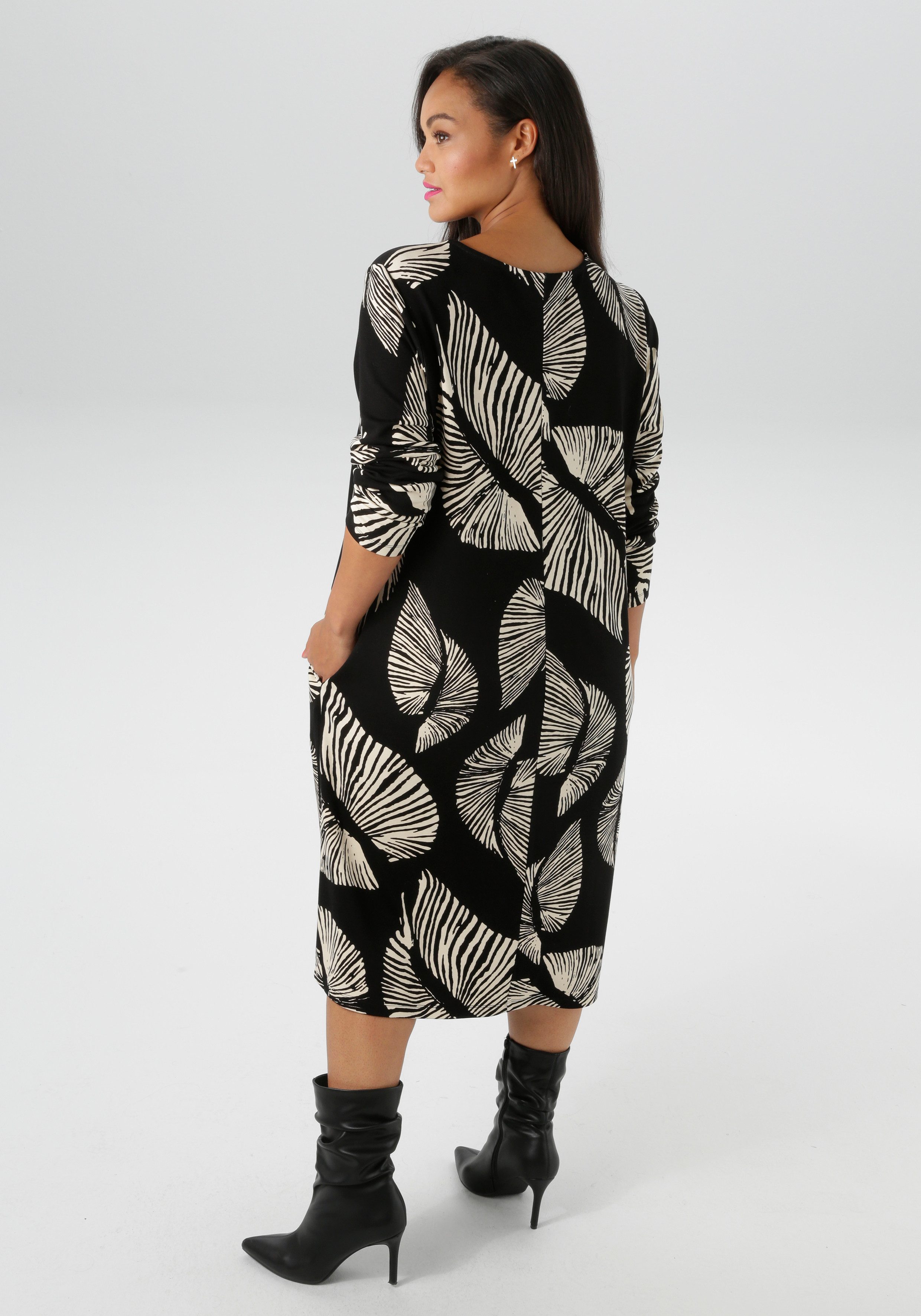 Aniston PLUS Jerseyjurk van zachte milano rib-kwaliteit - nieuwe collectie