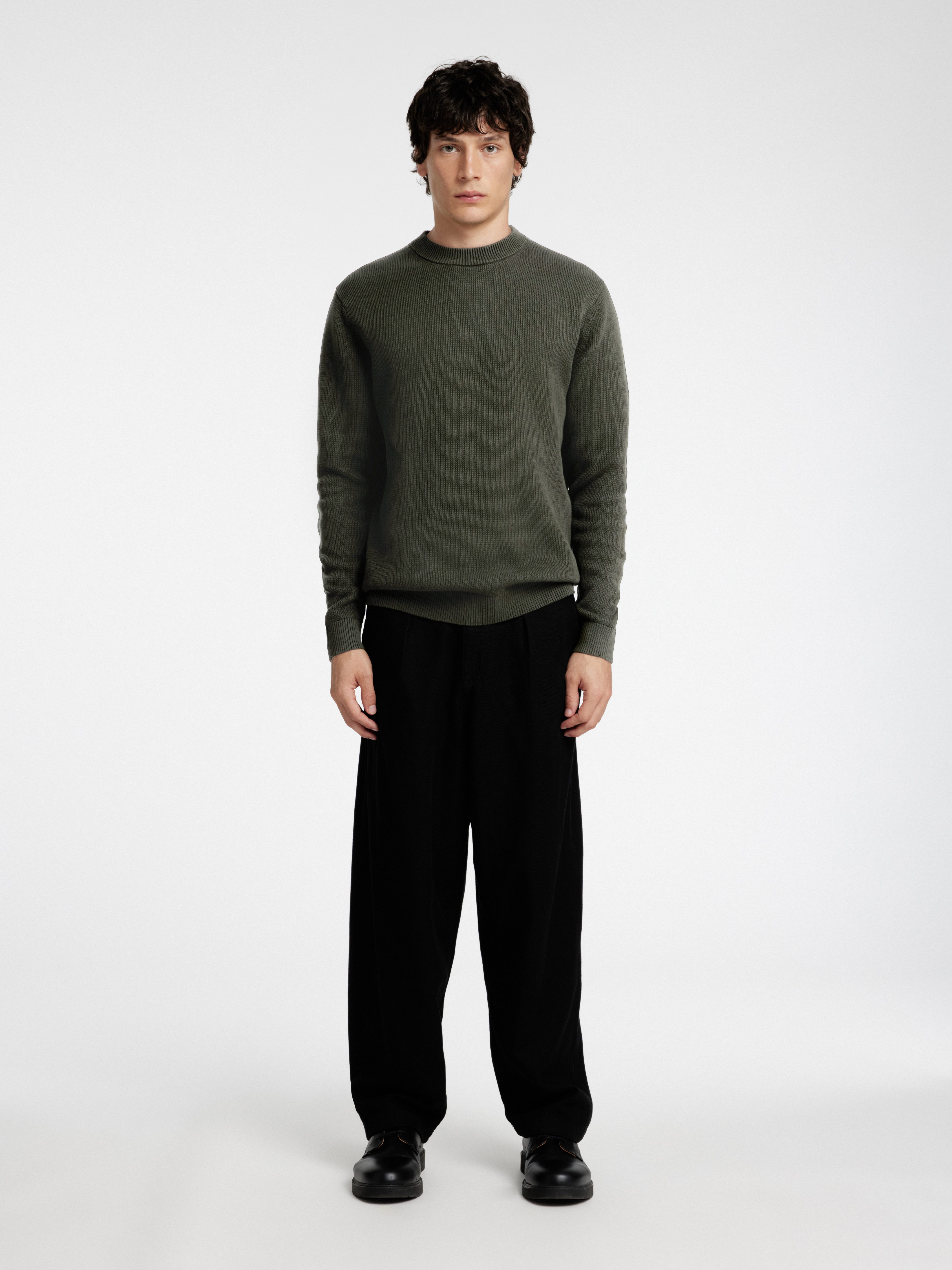 SELECTED HOMME Trui met ronde hals SLHDANE LS KNIT STRUCTURE CREW NECK NOOS