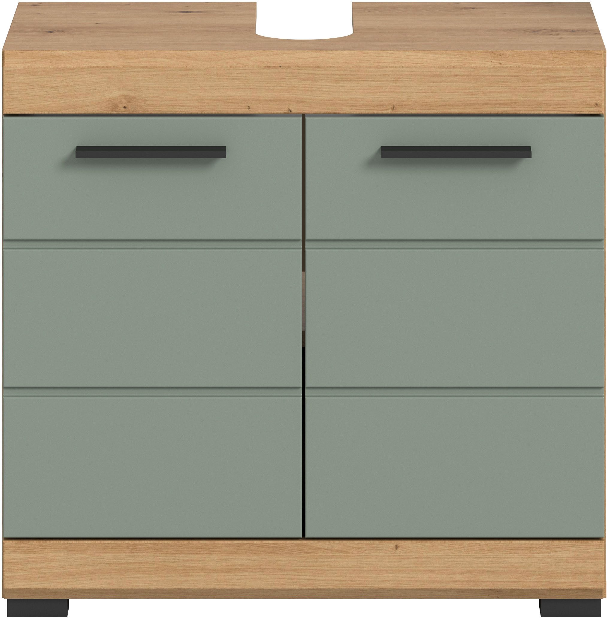 INOSIGN Wastafelonderkast Siena, breedte 60 cm, 2 deuren, 2 vakken, met sifonaansluiting, MDF-front in verschillende kleuren verkrijgbaar, badkamermeubels, badkamerkast, commode, badkamer (1 stuk)