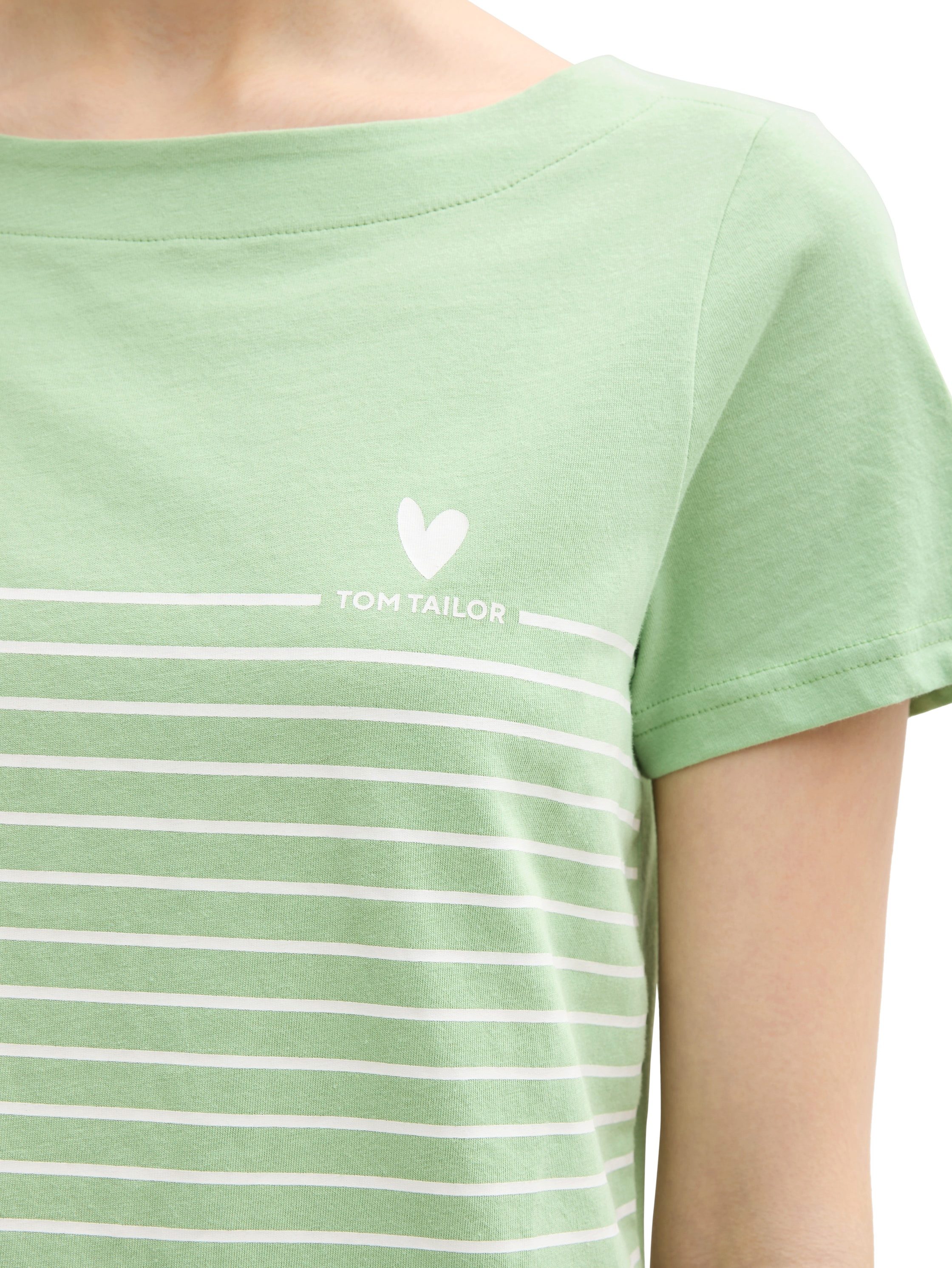 Tom Tailor T-shirt met print en streepjespatroon