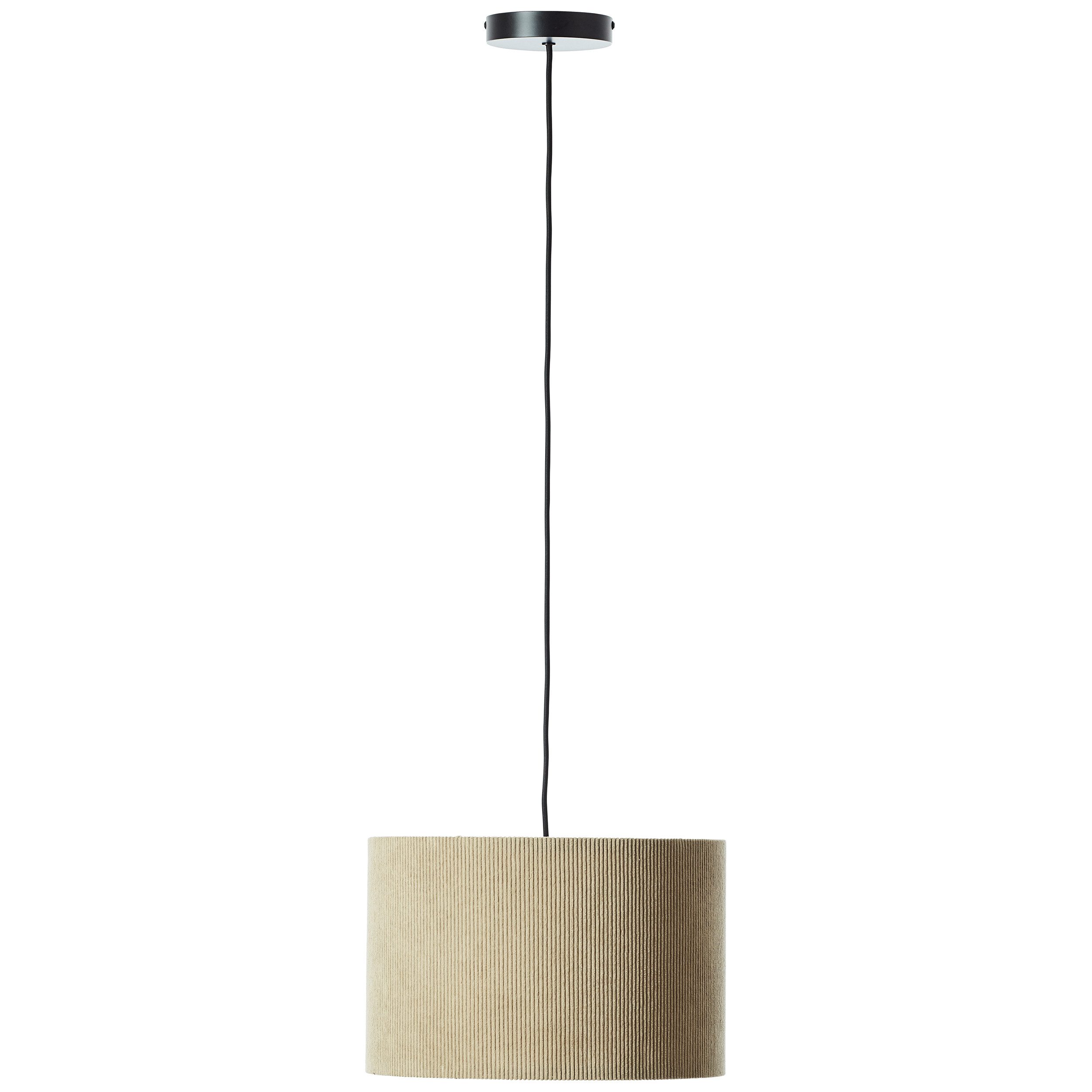 Brilliant Leuchten Hanglamp TONY met cord-lampenscherm, 150 x 35 cm, e27, inkortbaar, textiel
