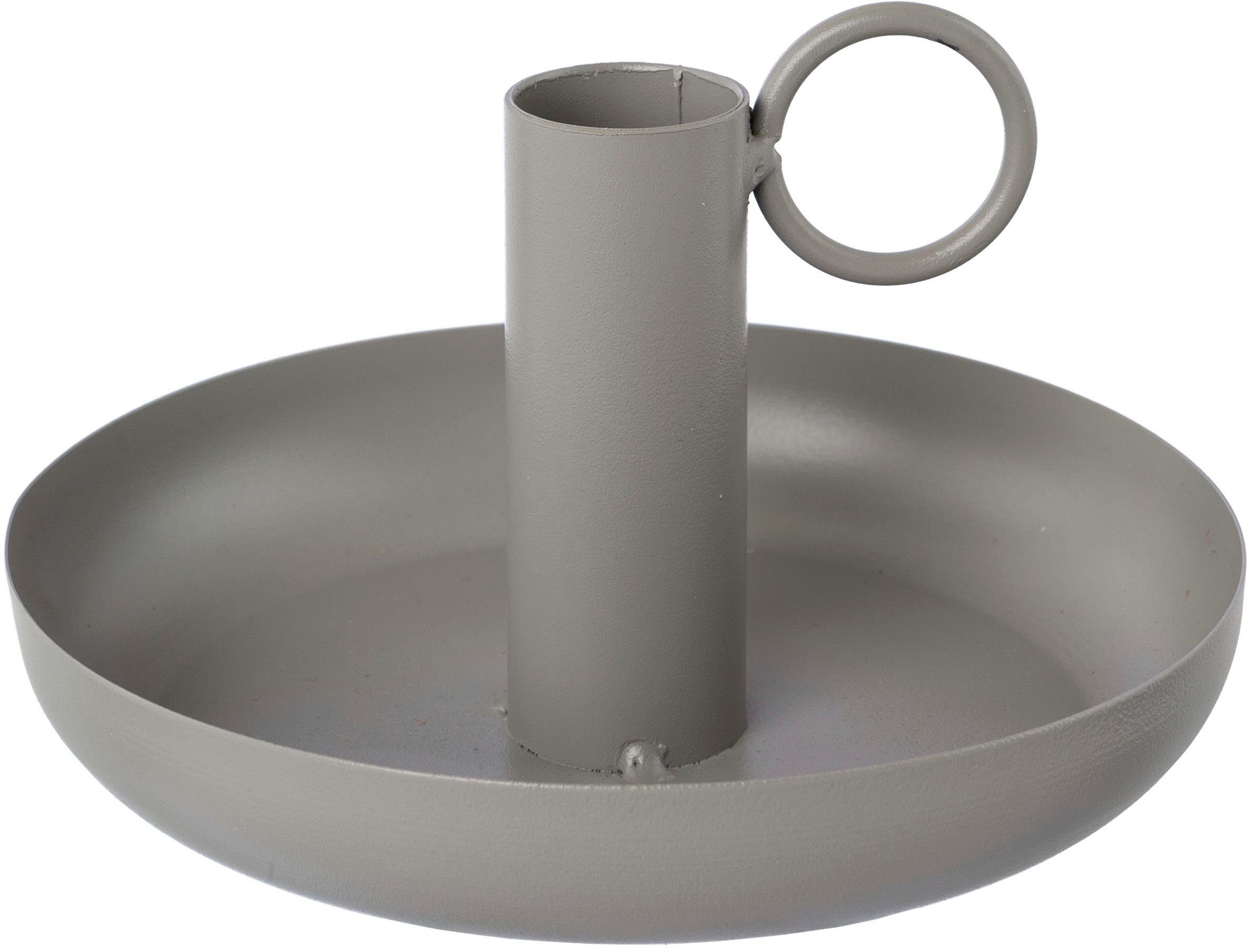 andas Kandelaar Stompkaarsenhouder Engla uit metaal, met decoratieve handgreep (set, 3 stuks)