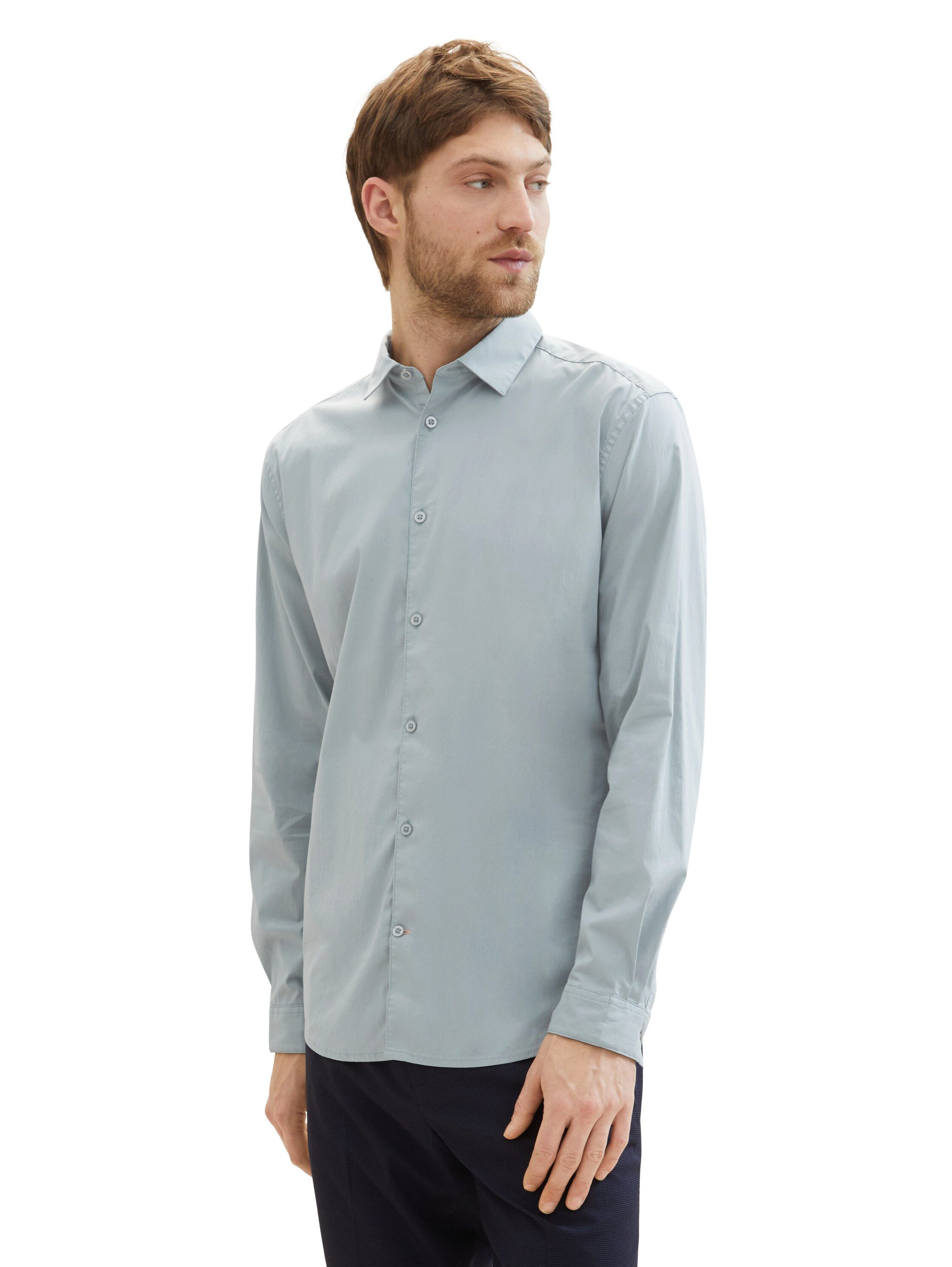 Tom Tailor Overhemd met lange mouwen POPLIN met manchetten