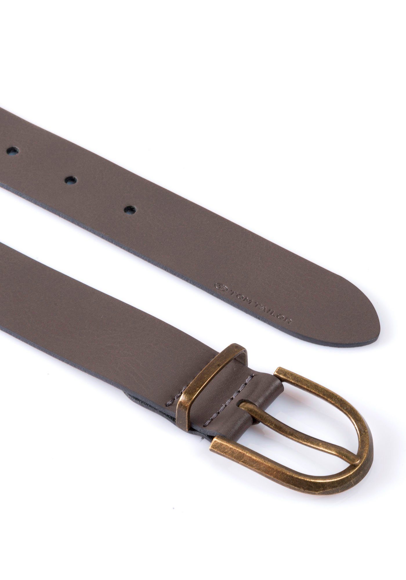 Tom Tailor Leren riem TTSYLKE 3 cm brede damesriem, sluiting in vintage-look, puur leer