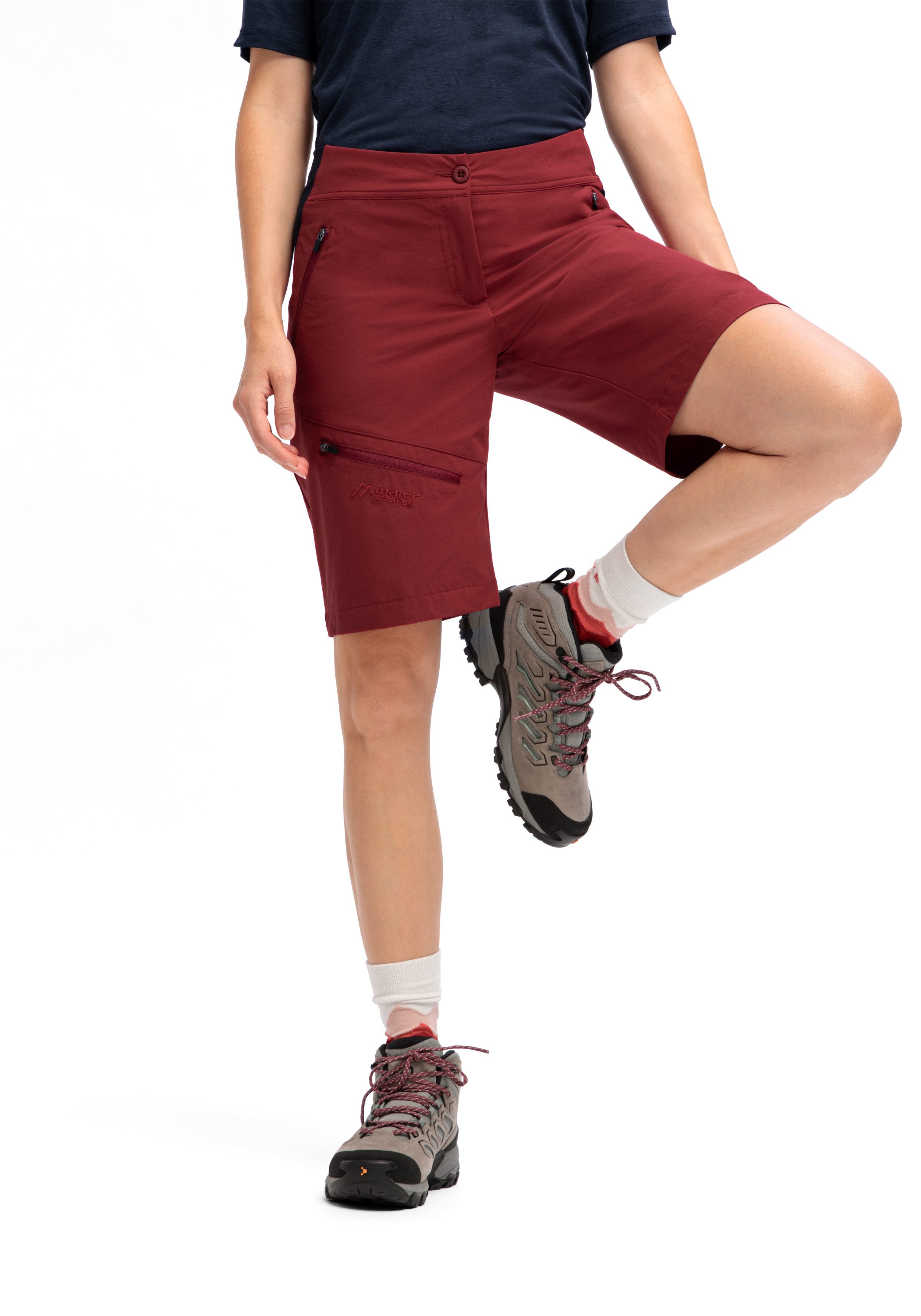 Maier Sports Outdoorbroek Inara Short Vario Dames shorts, korte wandelbroek, outdoorbroek, 4 zakken, regular fit