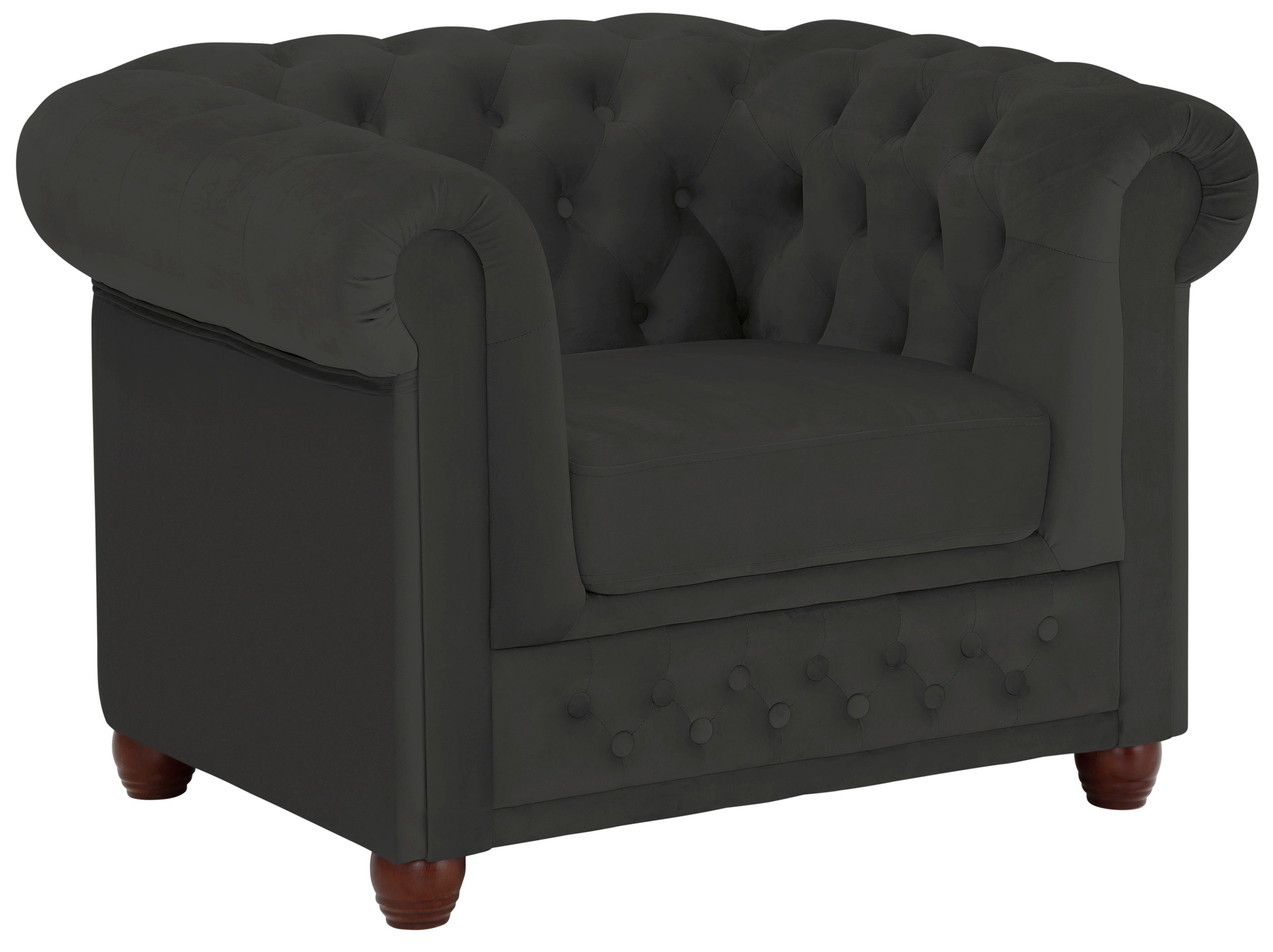 Home affaire Chesterfield-fauteuil New Castle fauteuil hoogwaardige capitonnage, bxdxh: 104x86x72 cm
