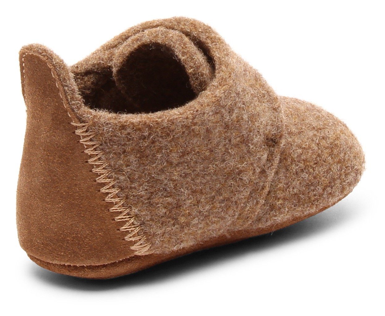 Bisgaard Pantoffels Bisgaard Baby Wool Wagen schoen, babyschoen, instapschoen met klittenbandsluiting