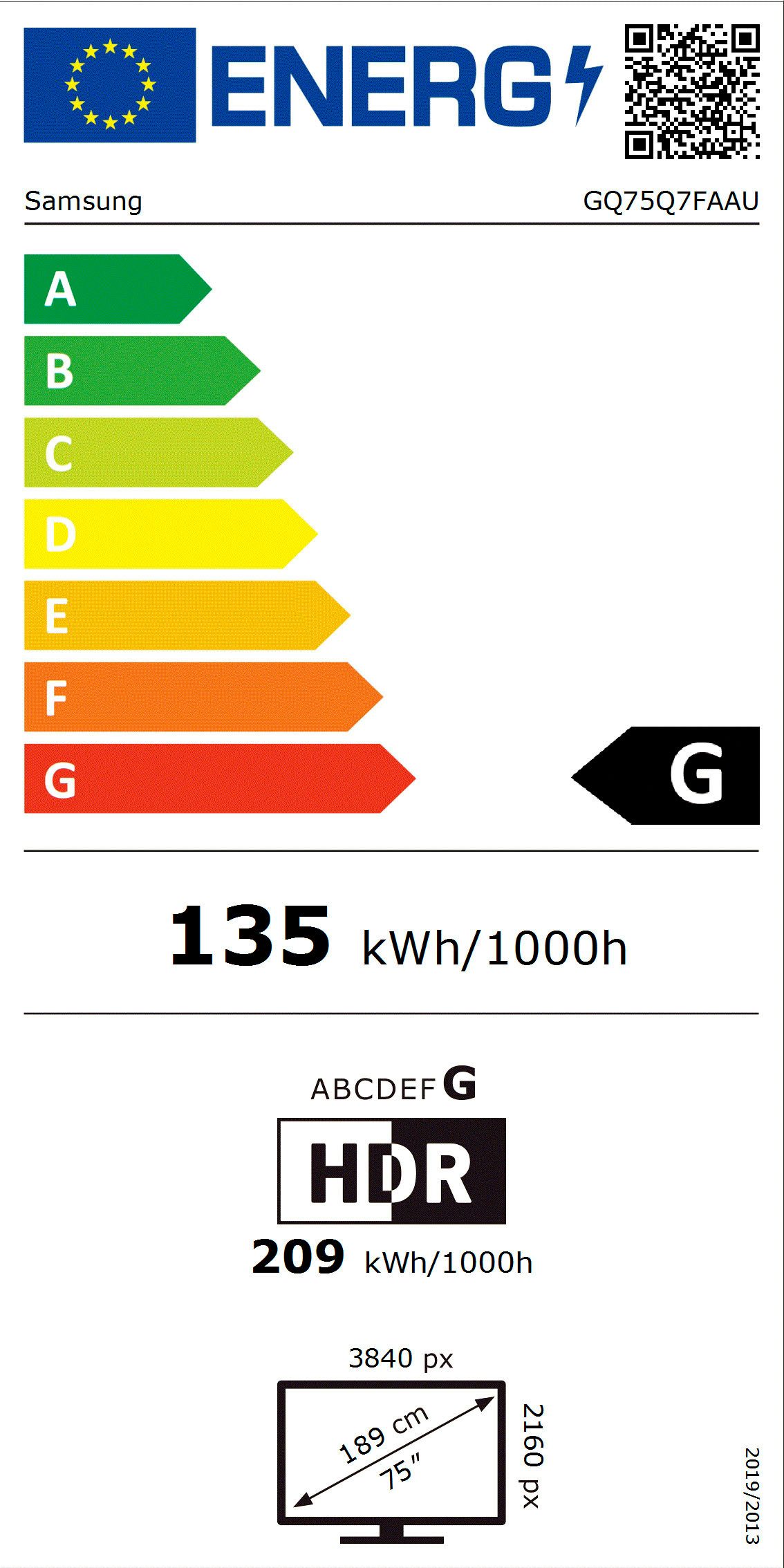 Samsung QLED-TV GQ75Q7FAAU QLED-televisie