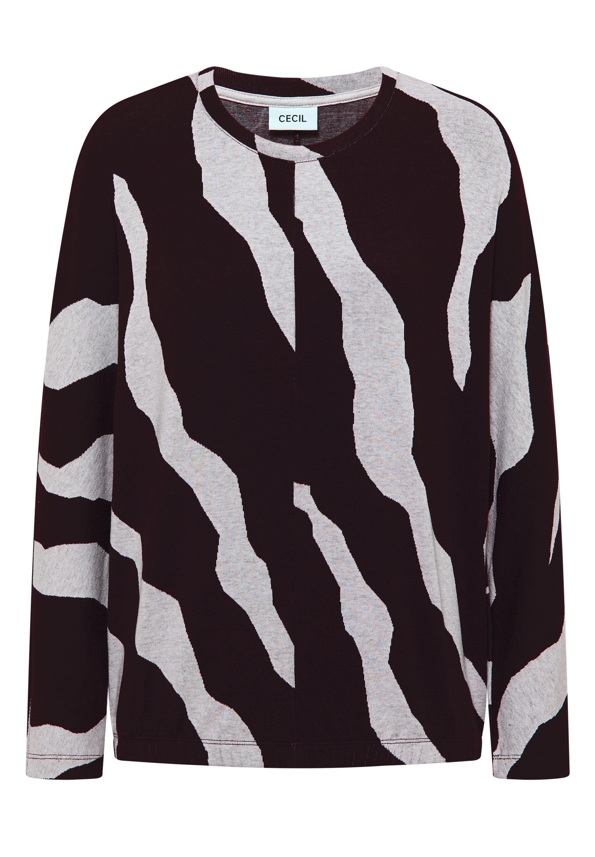 Cecil Trui met ronde hals met grafische all-over print