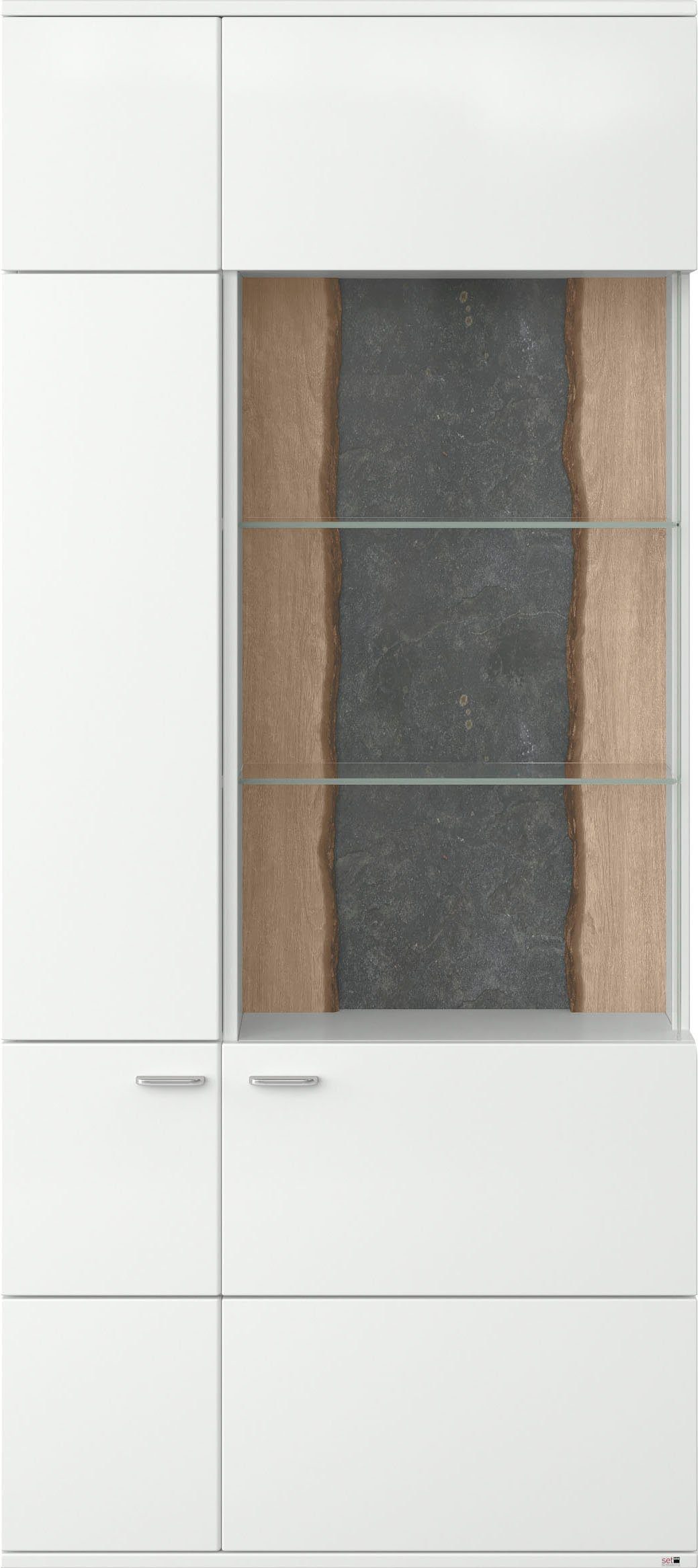 set one by Musterring Vitrinekast Tacoma Type 05/06, hoogte 207,4 cm, met getinte glasdeur