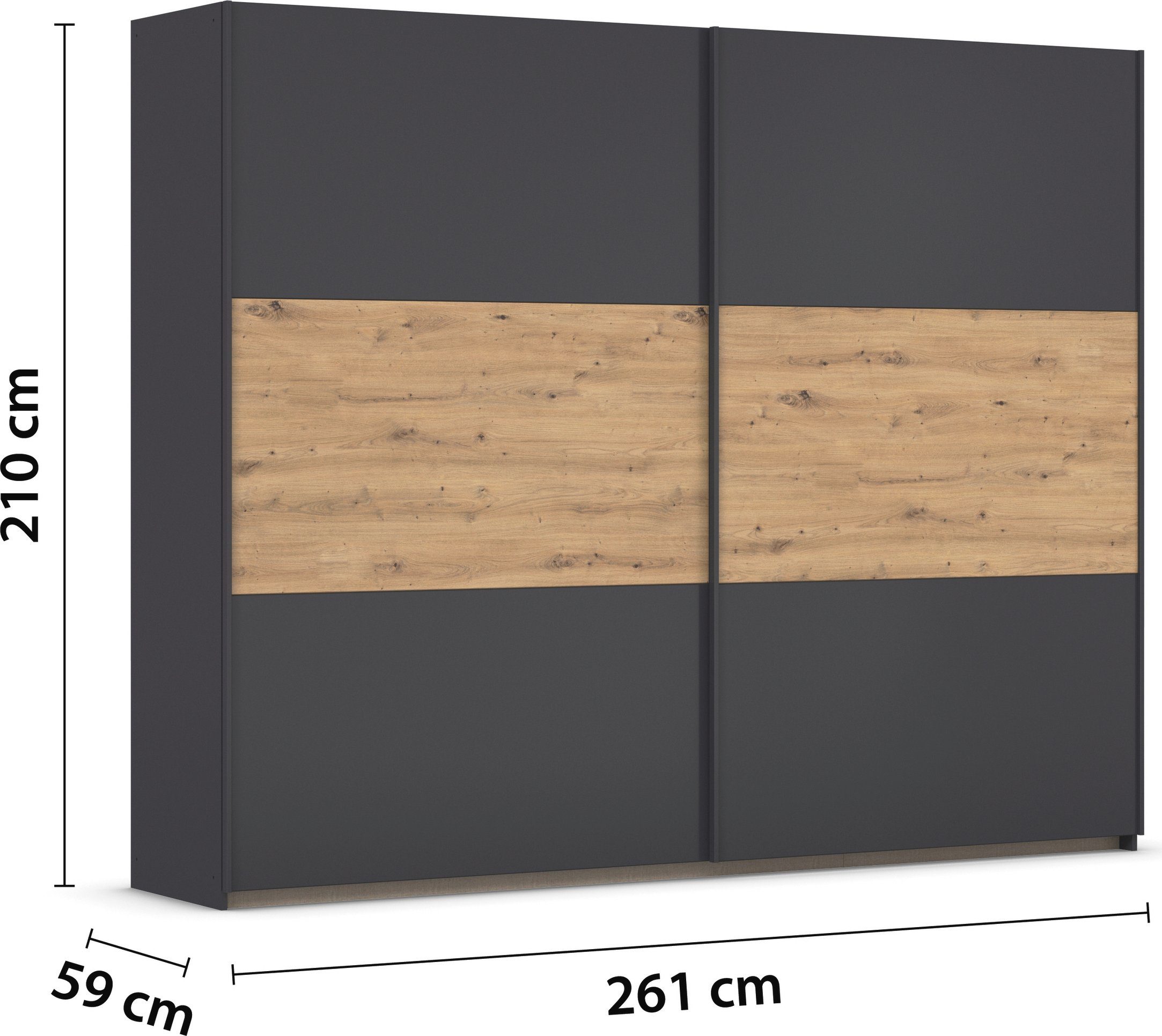 rauch Zweefdeurkast Kledingkast kast garderobe garderobekast waskast NEO met een royale opbergruimte en vele verschillende kleurencombinaties