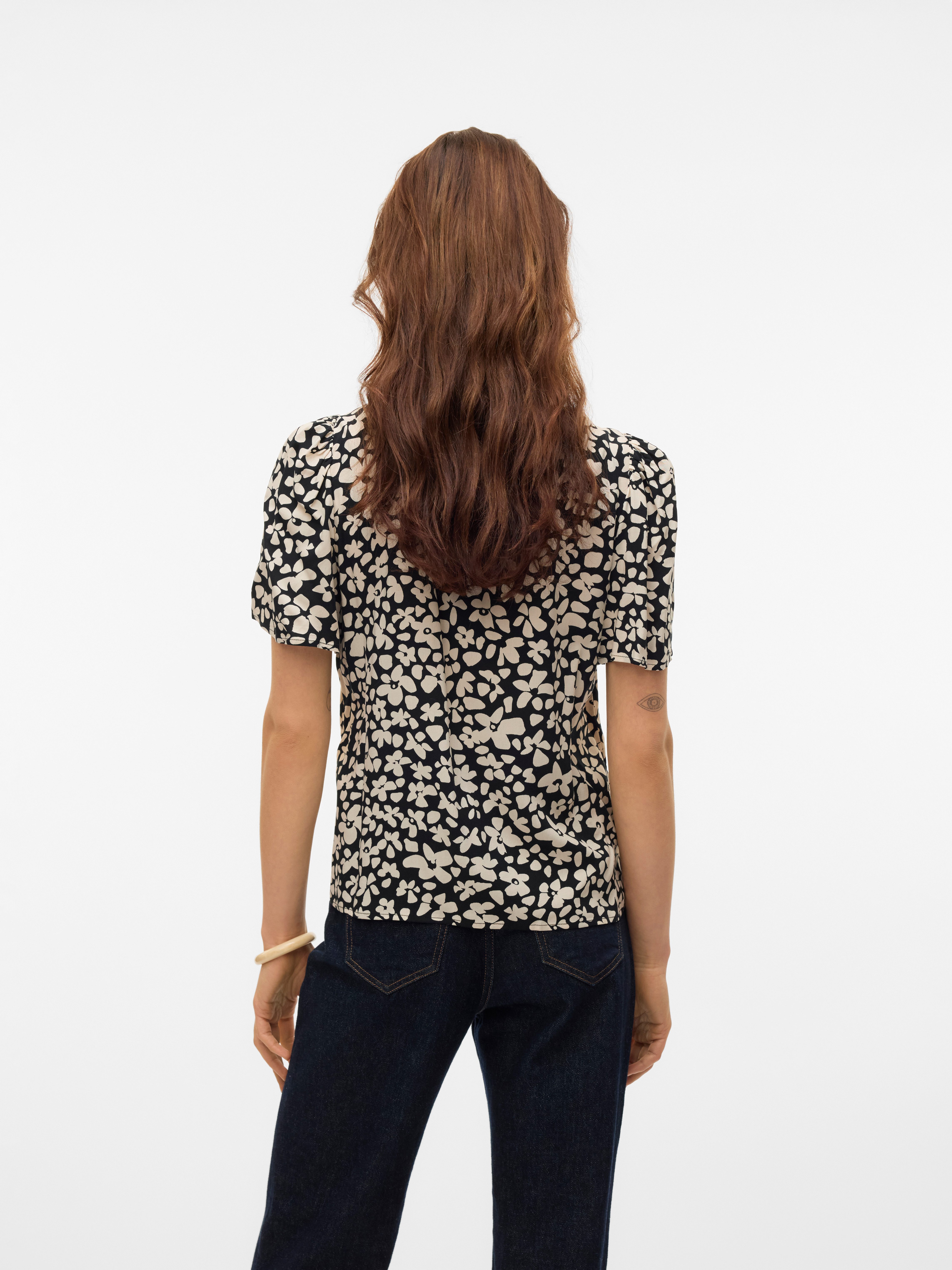 Vero Moda Blouse met korte mouwen VMALBA SS V-NECK SHIRT WVN GA