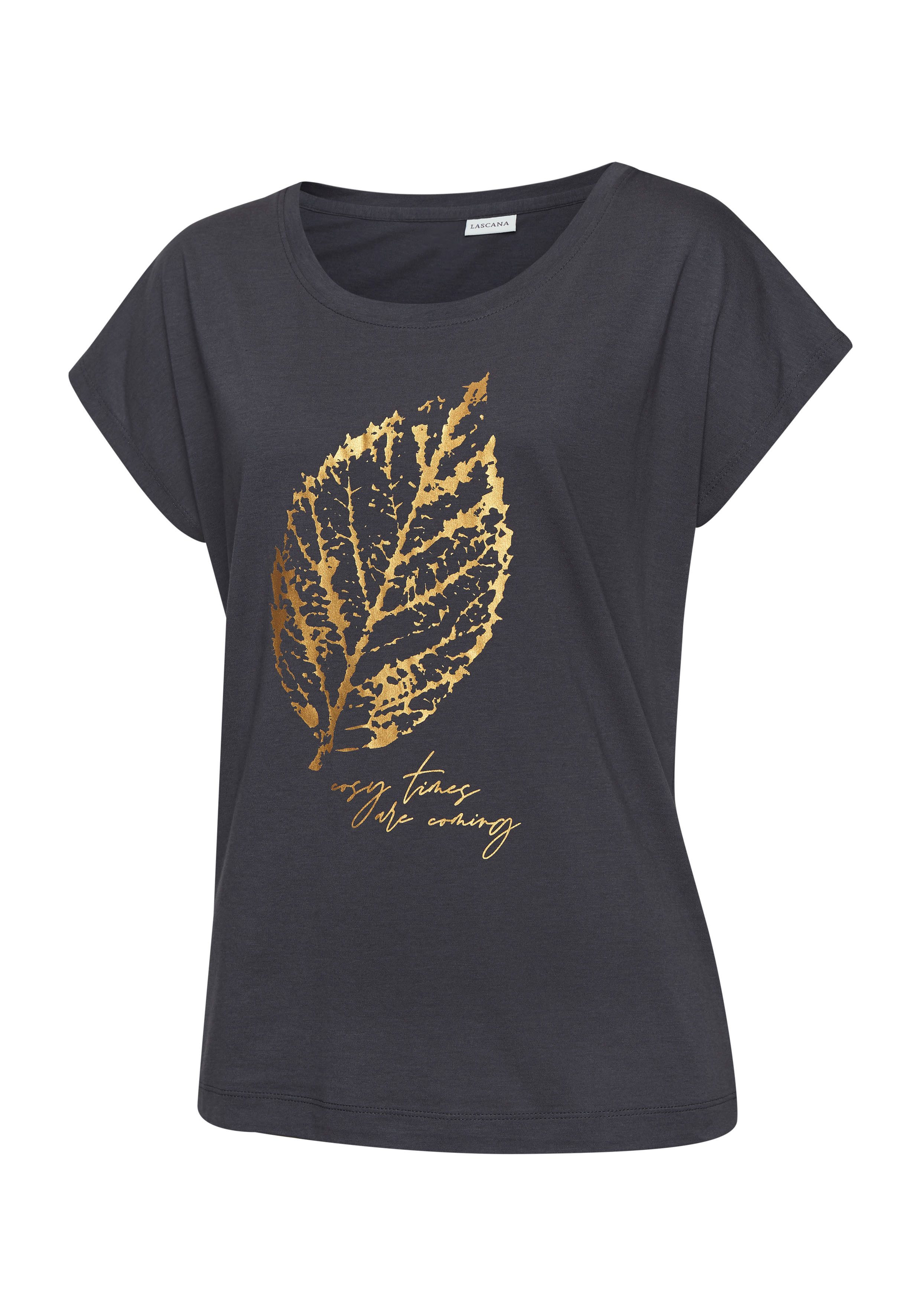 Lascana Pyjama top met folieprint