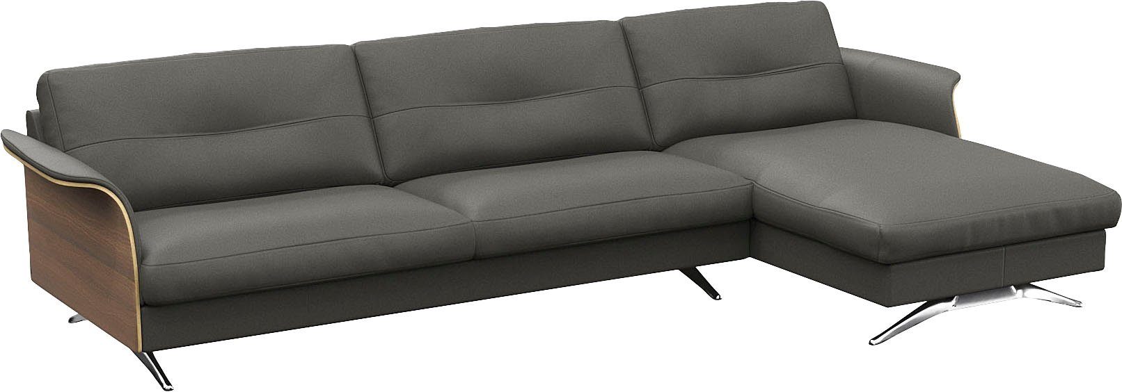 FLEXLUX Hoekbank Glow designbank, comfortabel en comfortabel door hoogwaardige zitconstructie