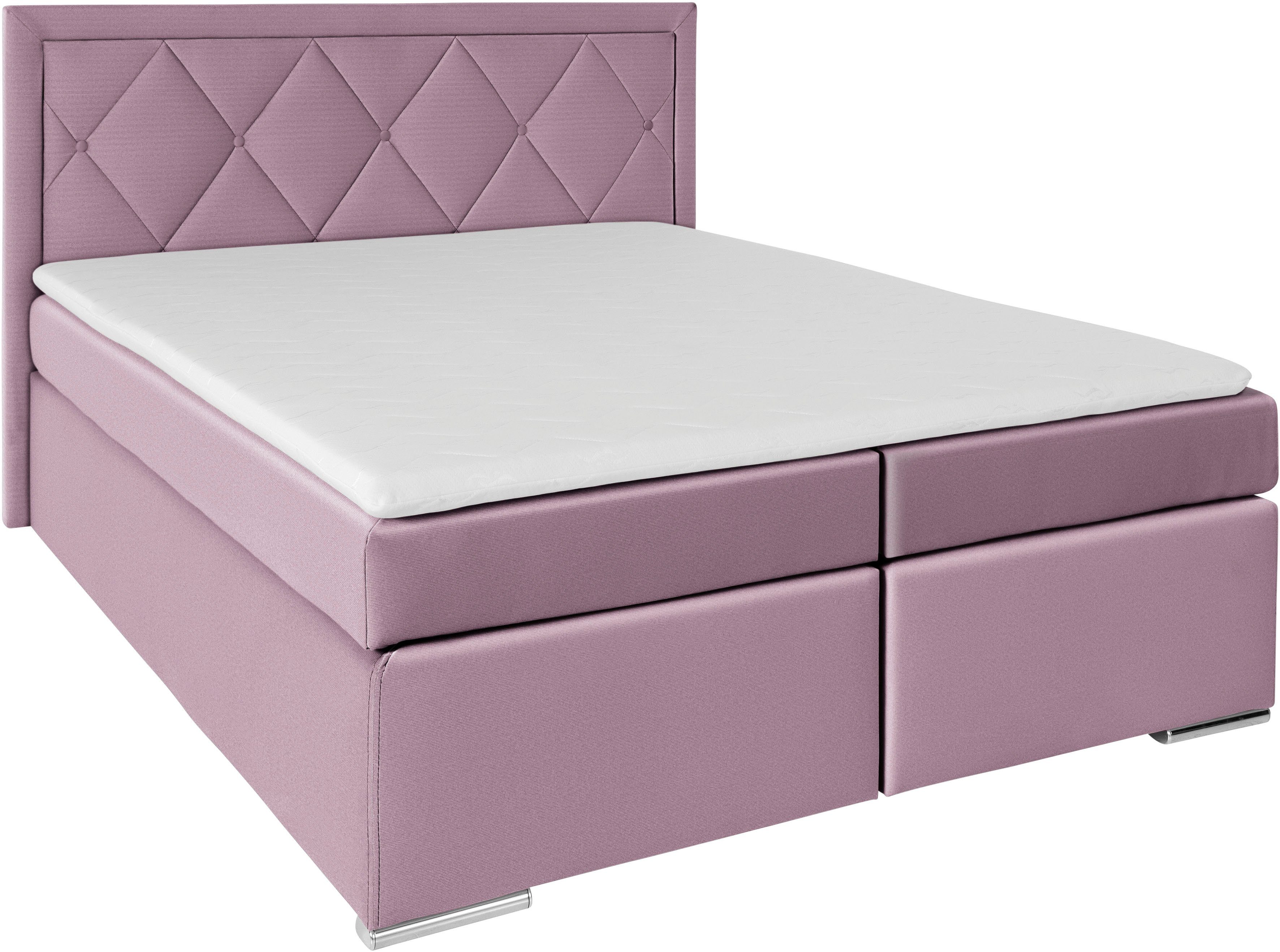 Leonique Boxspring Alfie, bestseller, optioneel met bedlade met capitonnage in het hoofdbord, h2, h3 en h4 ter keuze