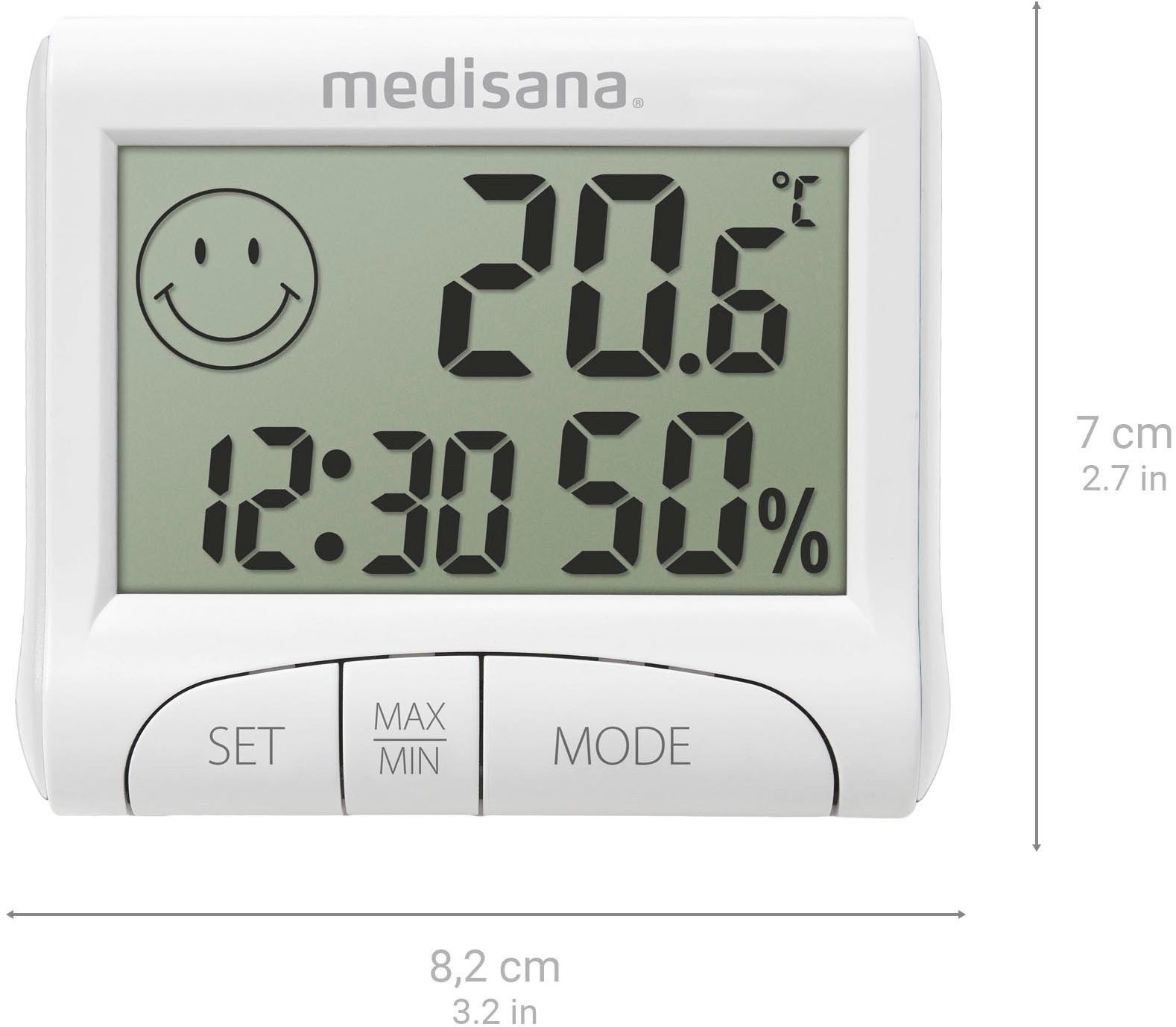 Medisana Weerstation voor binnen HG 100 Luchtvochtigheid, kamertemperatuur, hoogste en laagste waarden