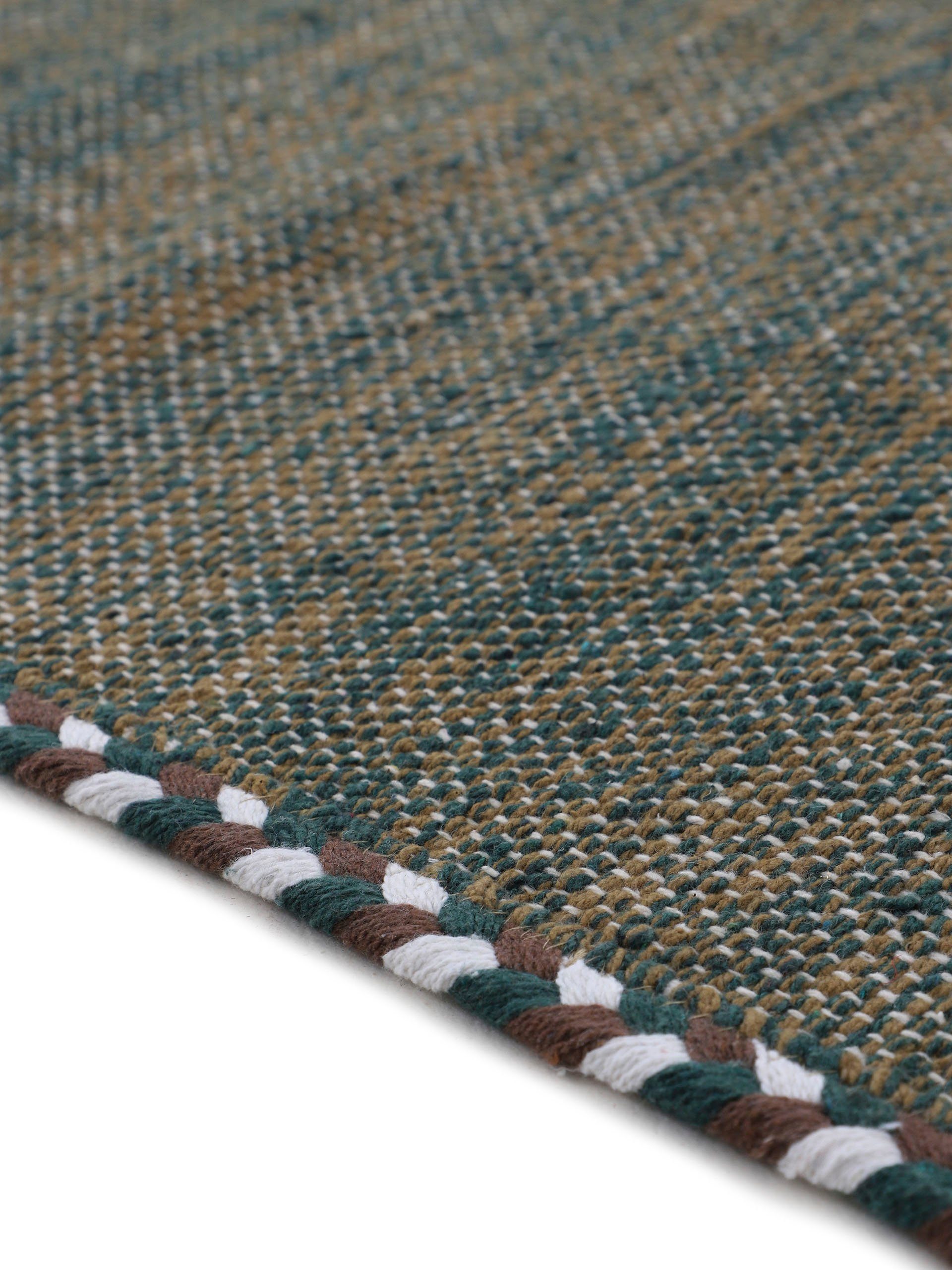 carpetfine Vloerkleed Kelim Azizi Katoenen, tweezijdig te gebruiken kleed met franje, woonkamer