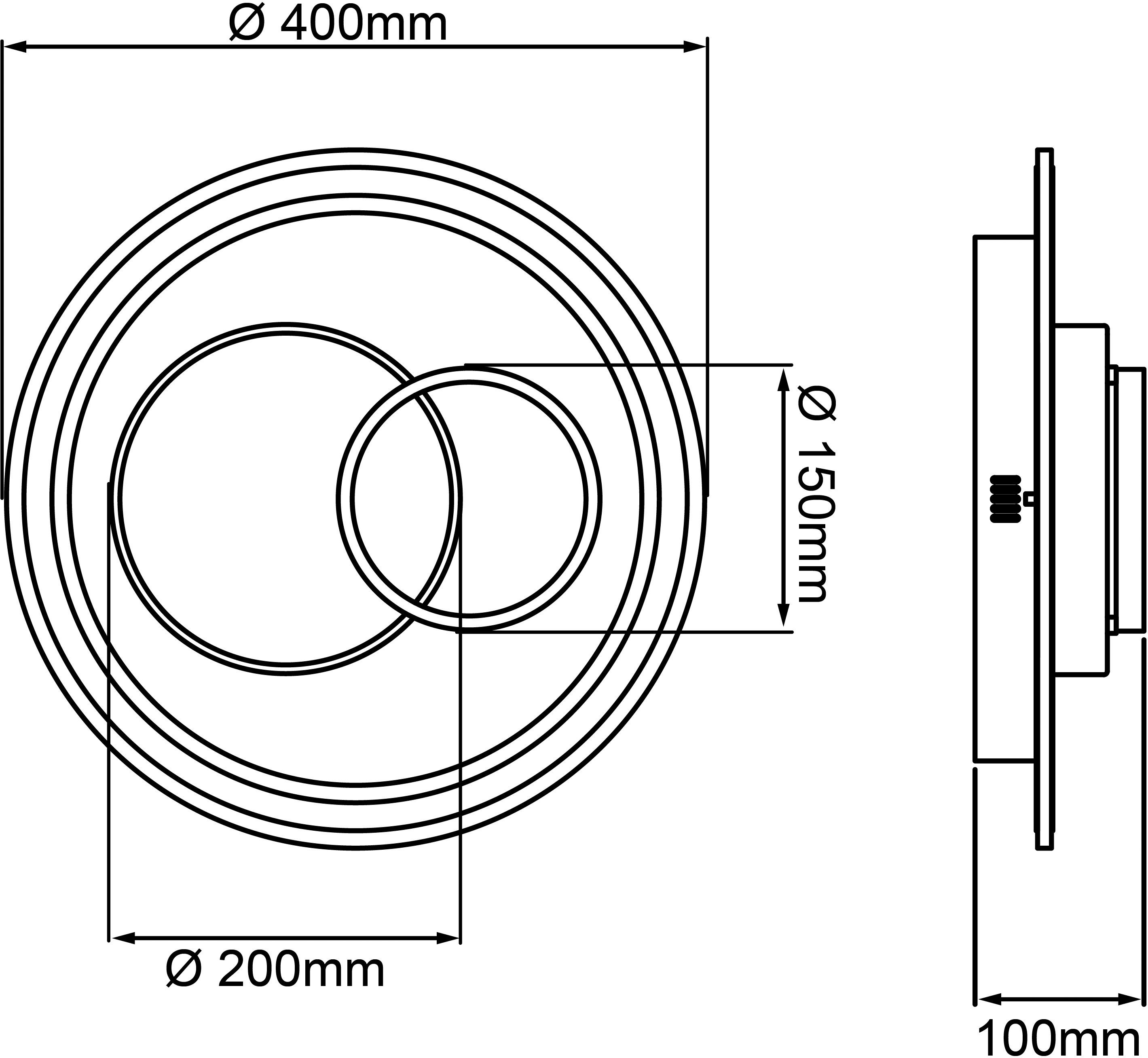 Brilliant Leuchten Led-plafondlamp Sigune Ø 40 cm, dimbaar, CCT, 4800 lm, afstandsbediening, metaal, wit/zwart (1 stuk)