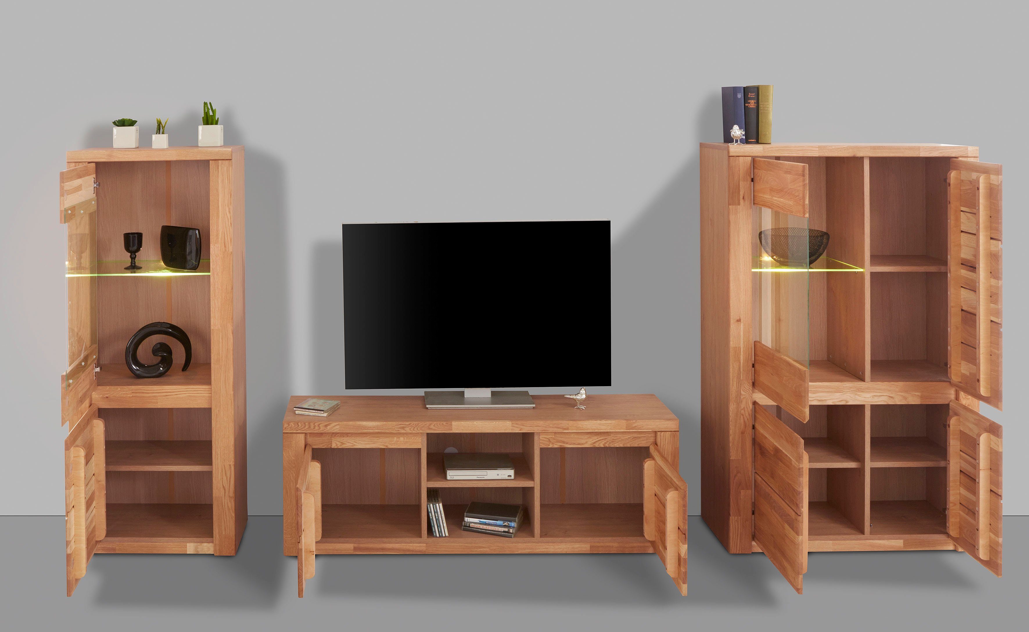 Home affaire Wandmeubel Burani gedeeltelijk massief hout (set, 3-delig)