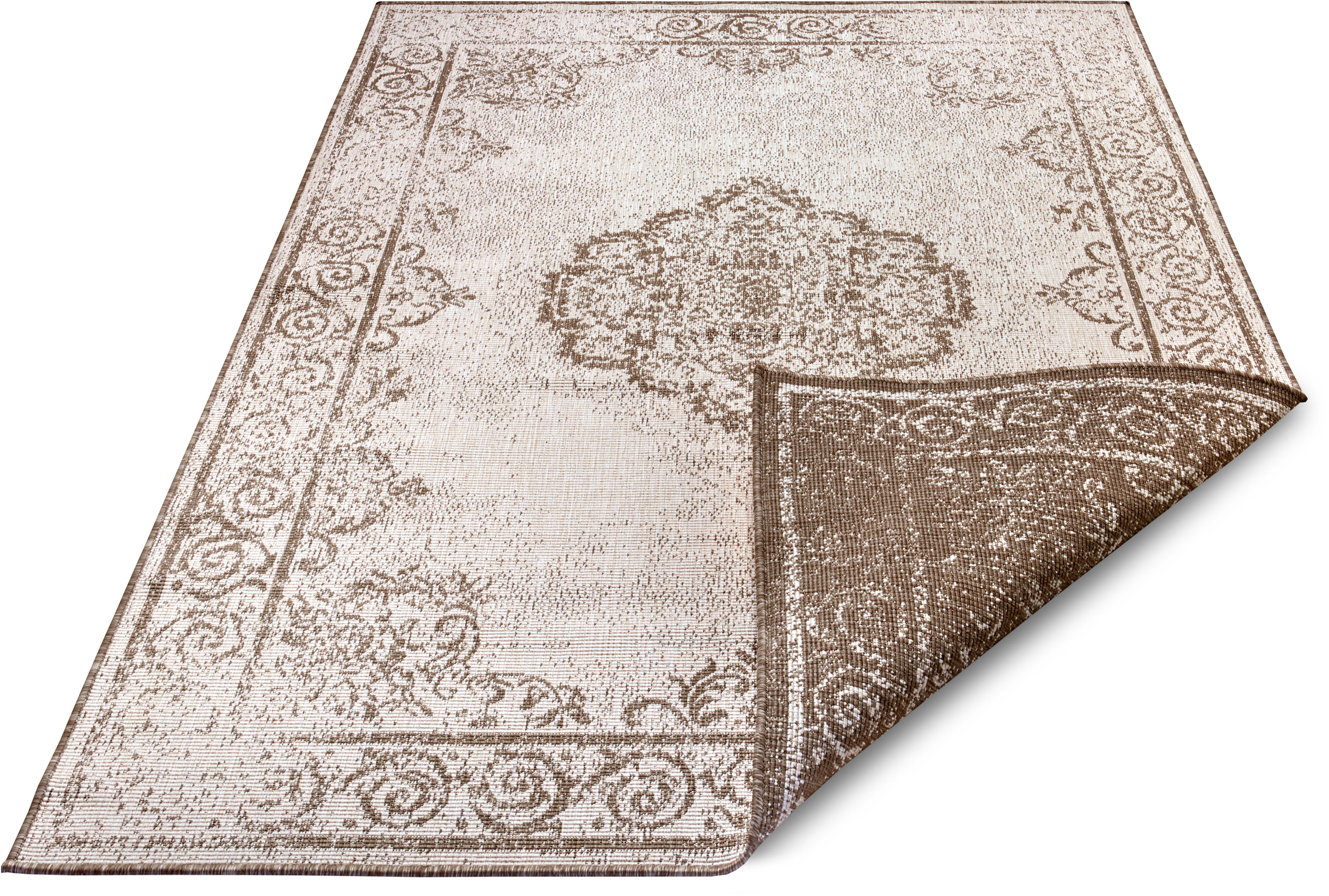 NORTHRUGS Vloerkleed CEBU tweezijdig te gebruiken kleed In- & outdoor, weerbestendig, balkon, woonkamer, waterbestendig, oriëntaals