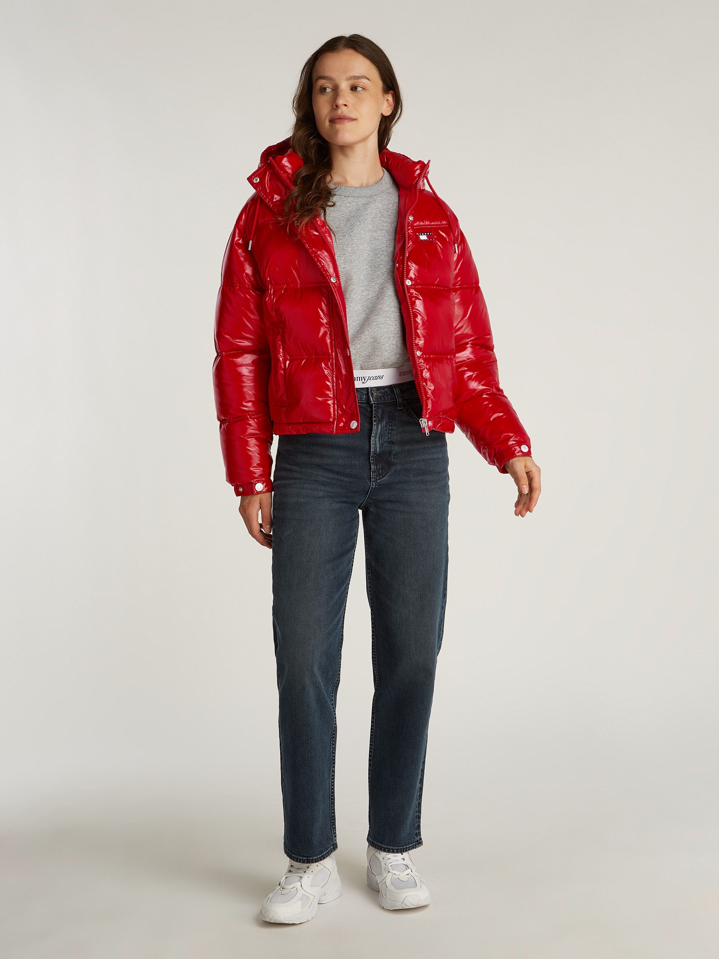 TOMMY JEANS Gewatteerde jas in glanzende look