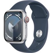 apple smartwatch watch series 9 gps + cellular 41mm aluminium s-m sport band zilver