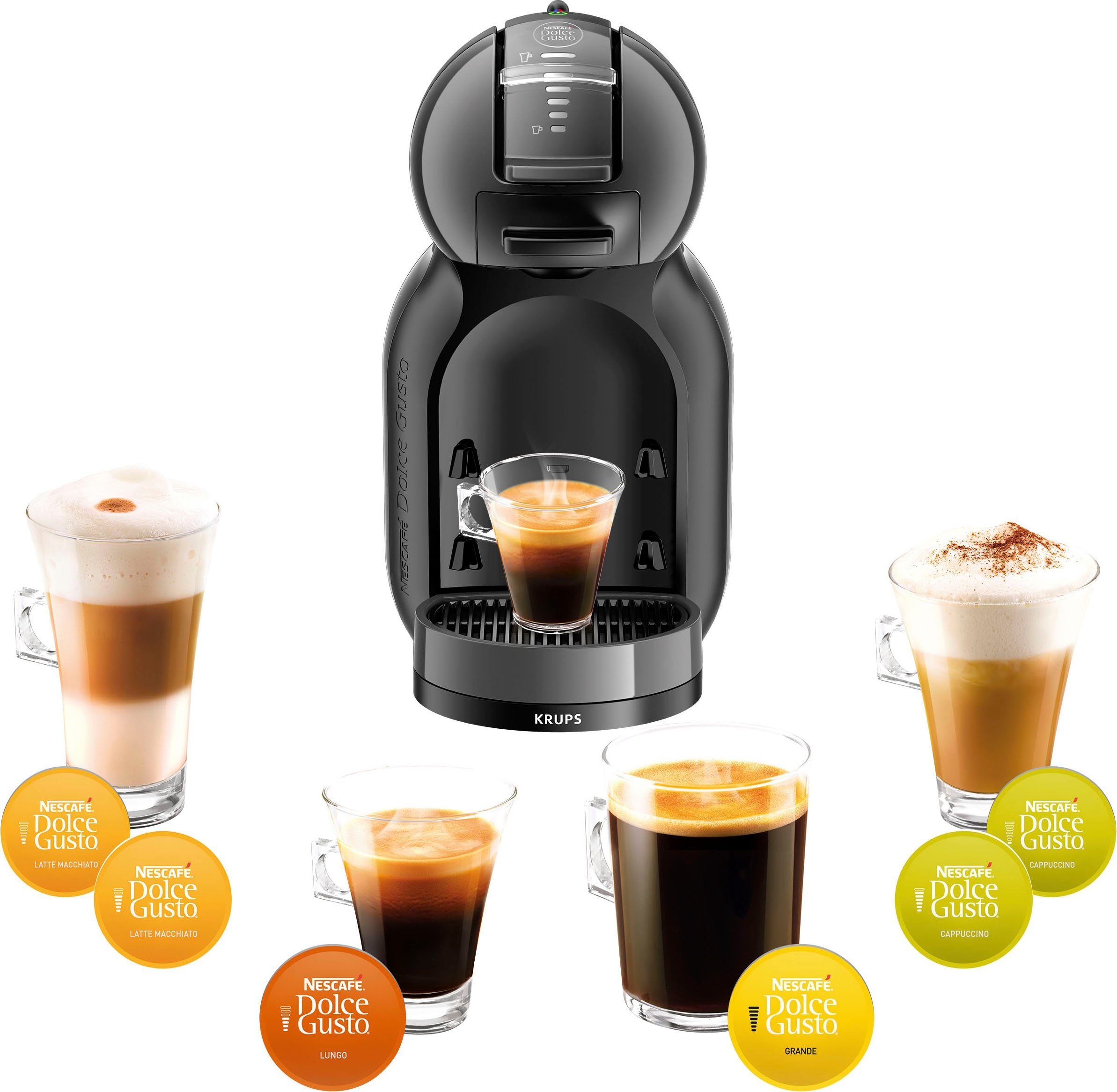 Nescafé Dolce Gusto Koffiecapsulemachine KP1238 Mini Me, fluwelig crema, play & select-functie, automatische uitschakeling