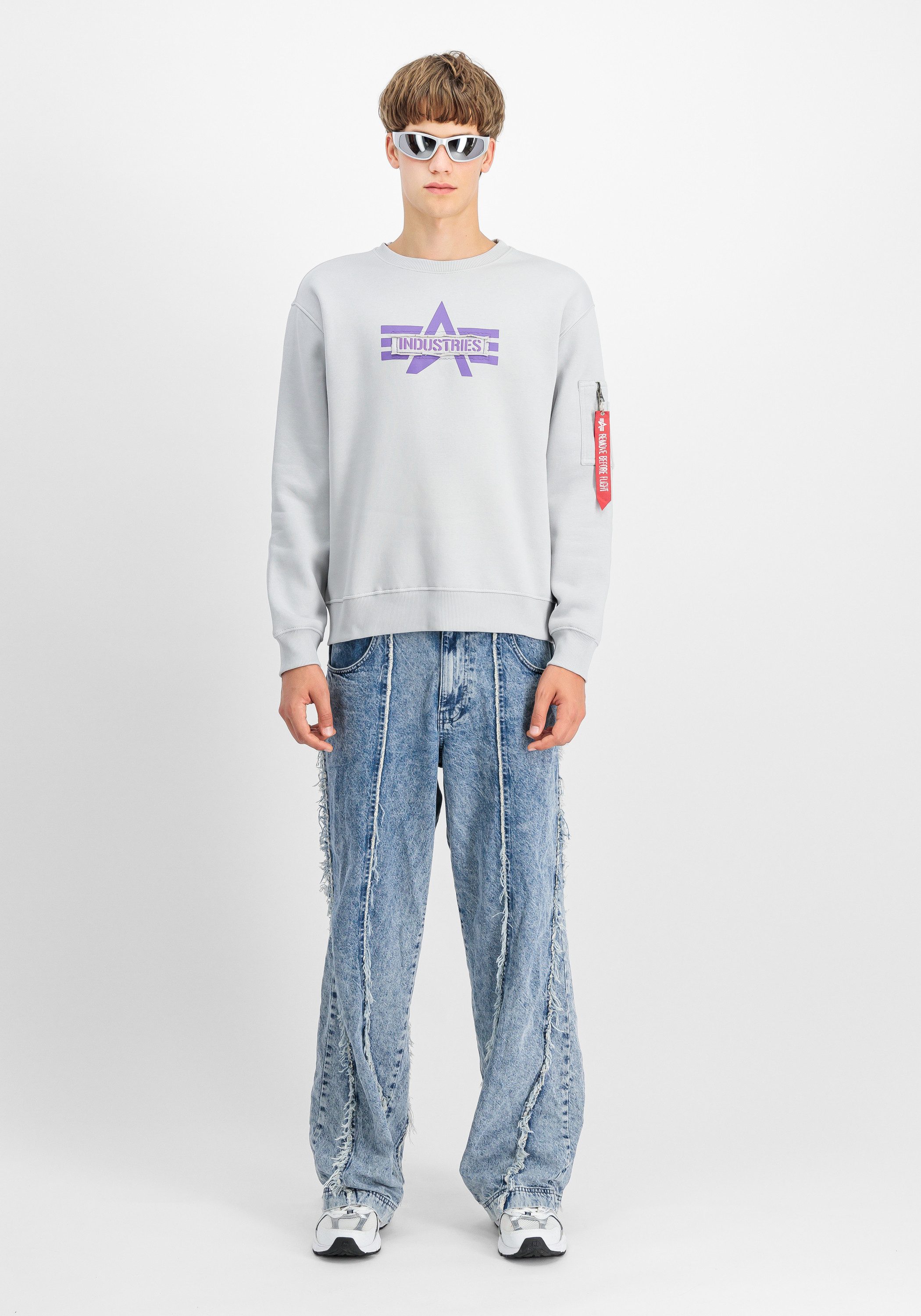 Alpha Industries Sweater Alpha Industries Men - Sweatshirts Logo Edge Crewneck