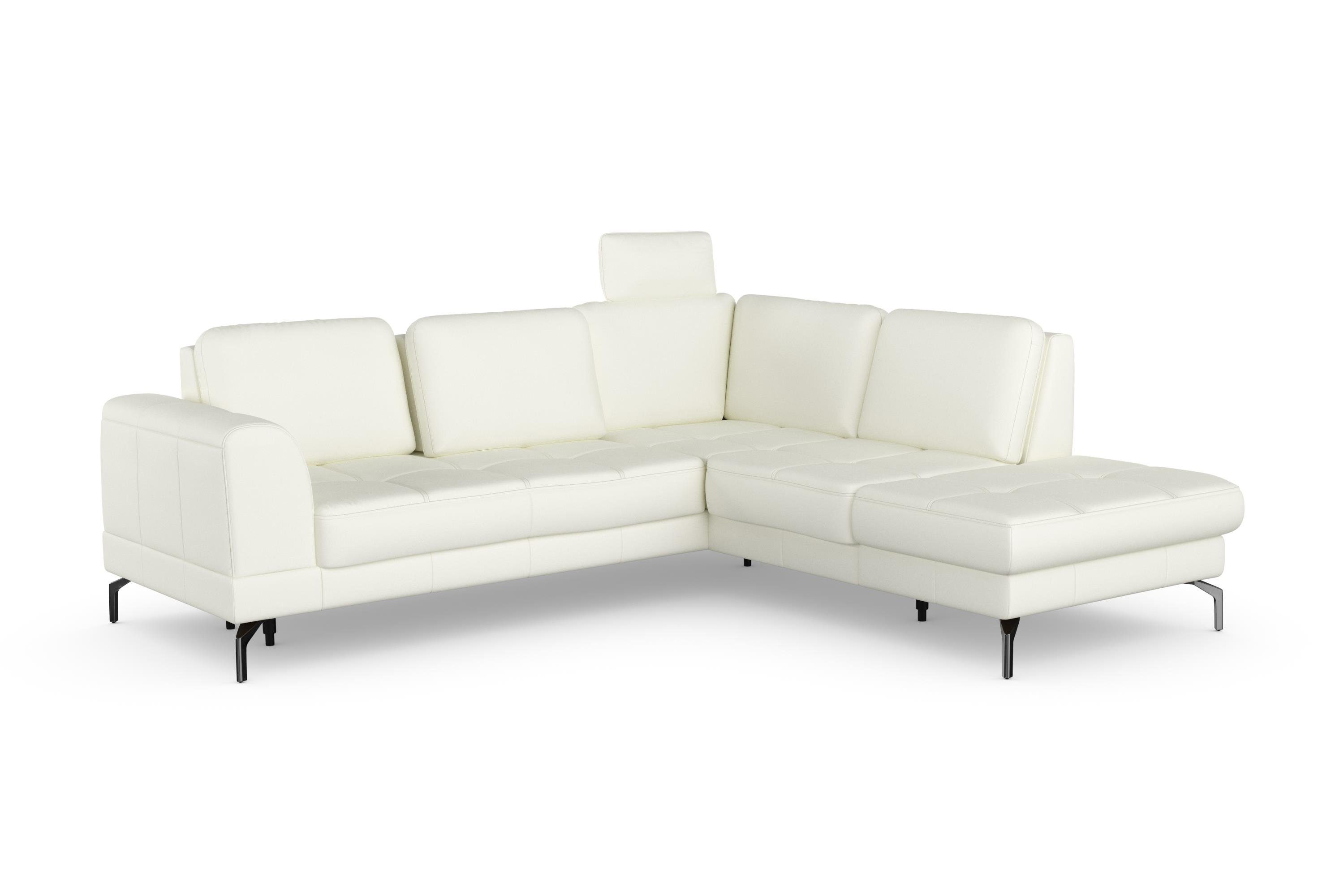 sit&more Hoekbank Bendigo L-vorm inclusief zitdiepteverstelling, bodemvrijheid 15 cm, in 2 pootkleuren