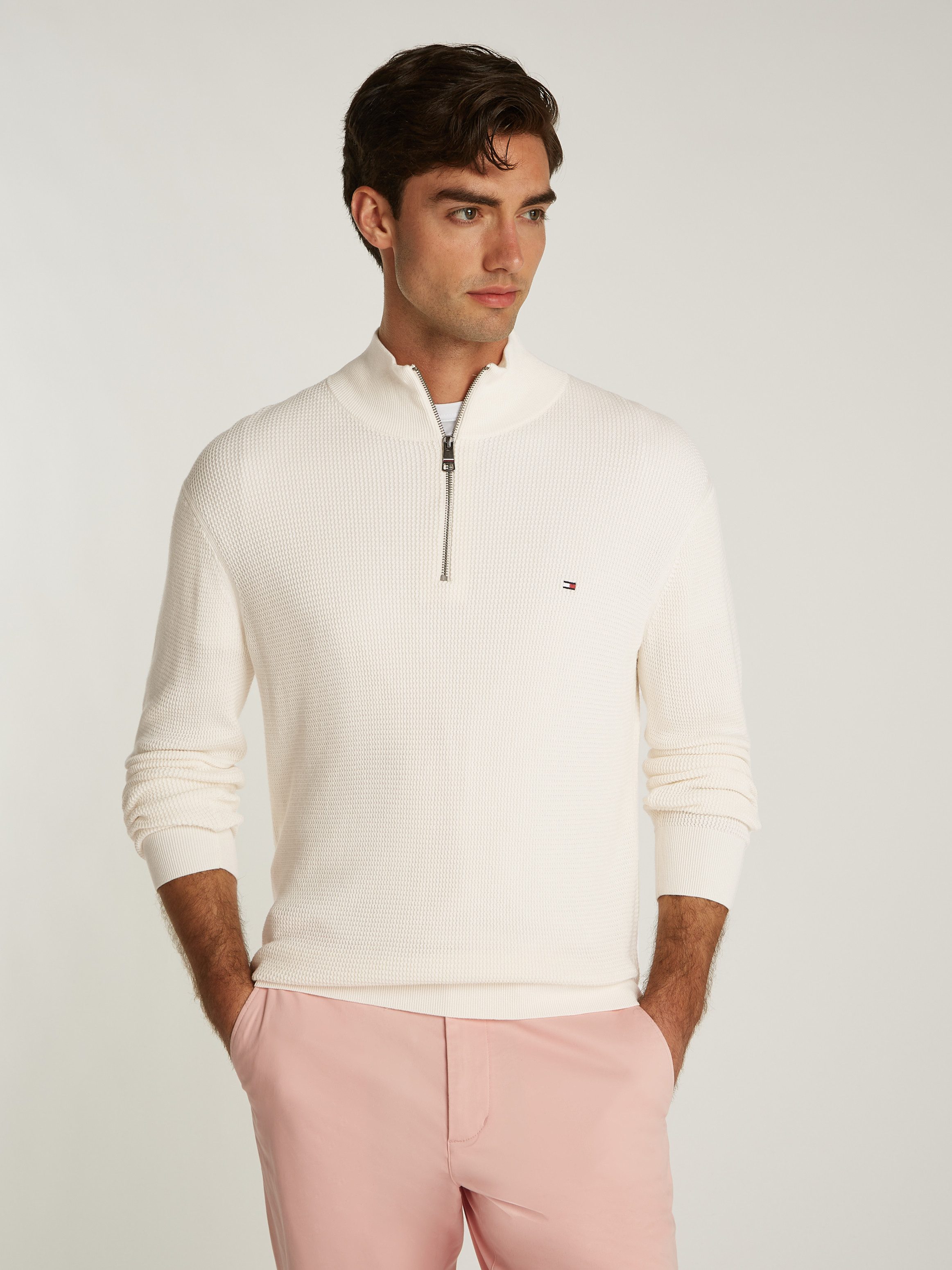 Tommy Hilfiger Schipperstrui RACKING STRUCTURE ZIP MOCK