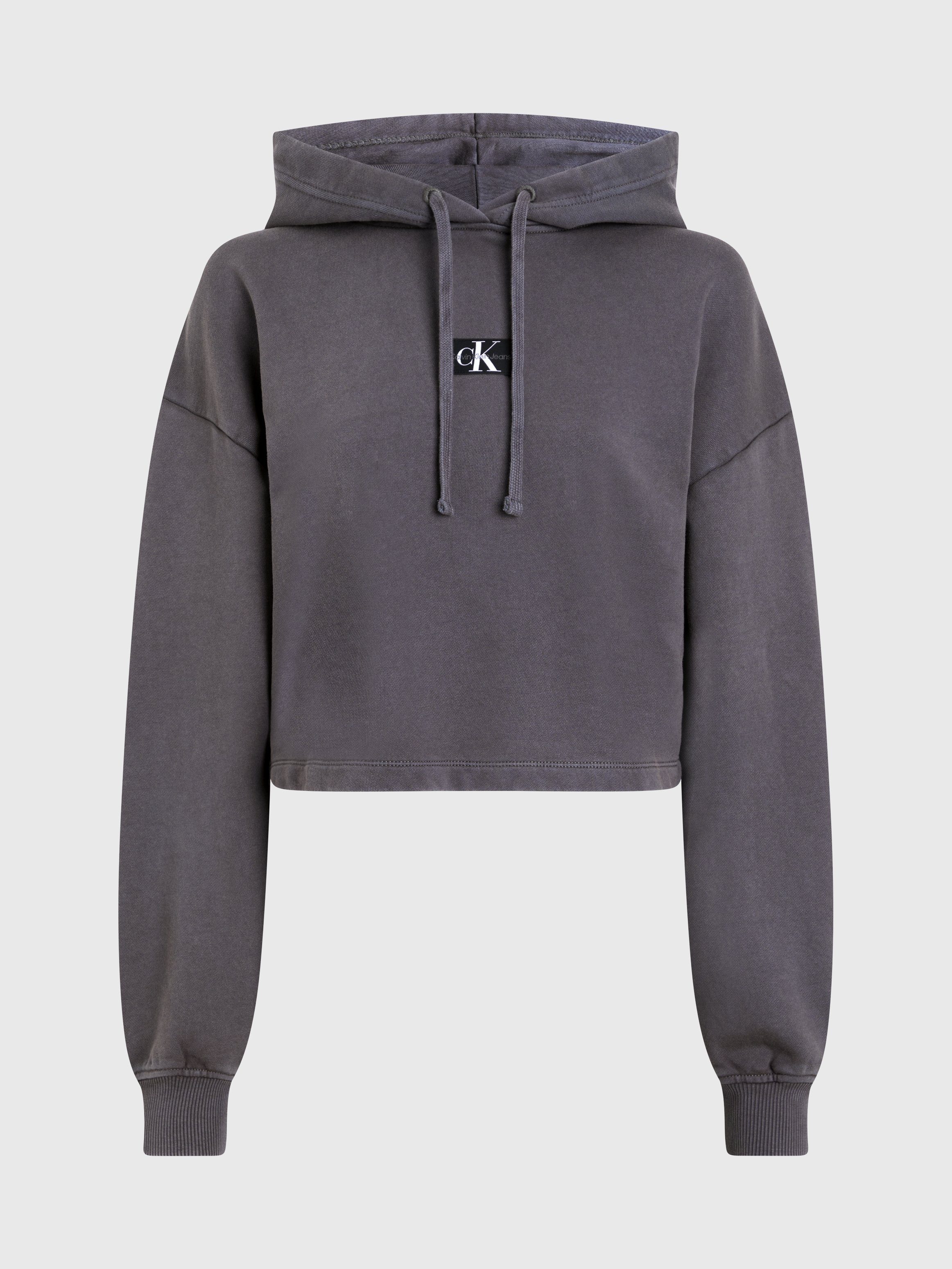 Calvin Klein Hoodie WASHED WOVEN LABEL HOODIE