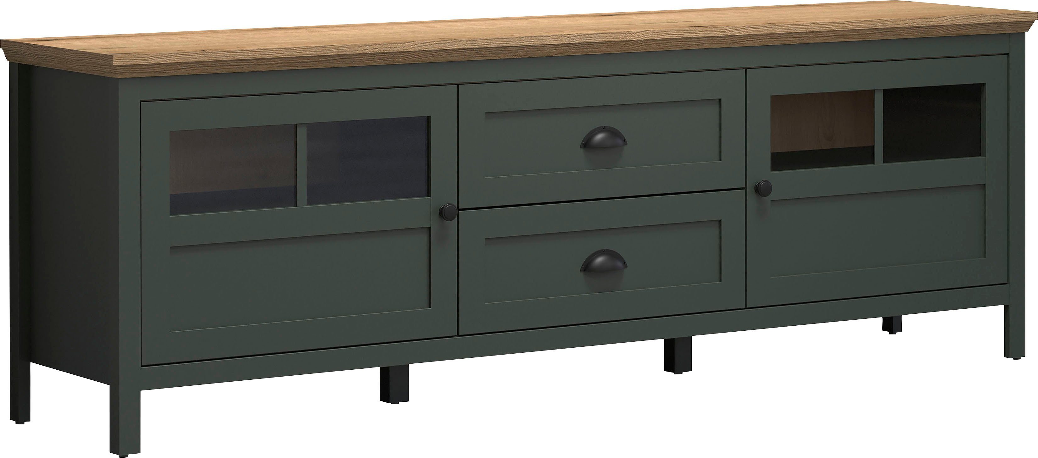 Home affaire Tv-meubel Vienna Lowboard met verlichting en volledig uittrekbare lade - B/D/H 184/45/64 cm (1 stuk)