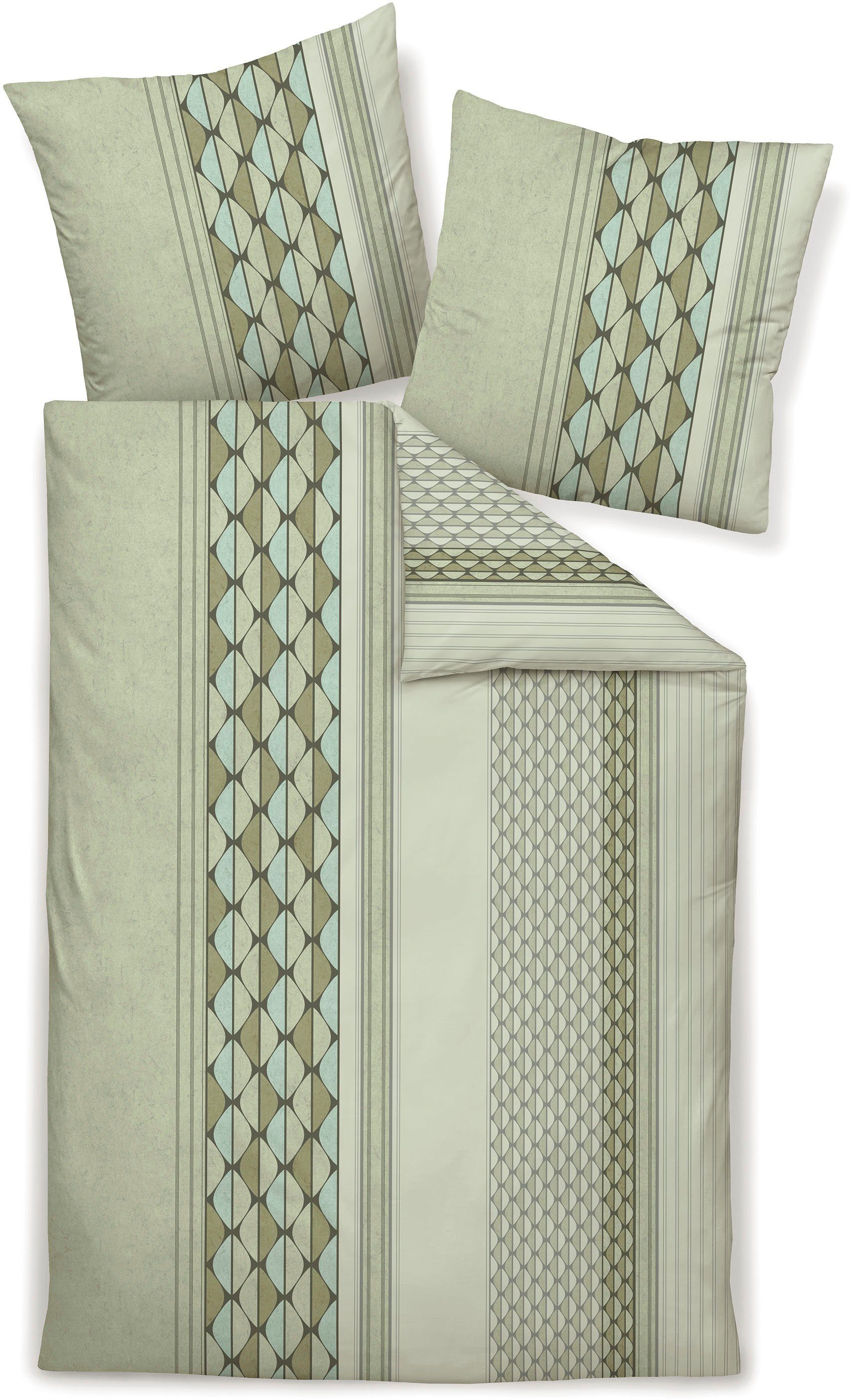 Janine Overtrekset CARMEN S55089-08 *155x220,80x80 dekbedovertrekken groen