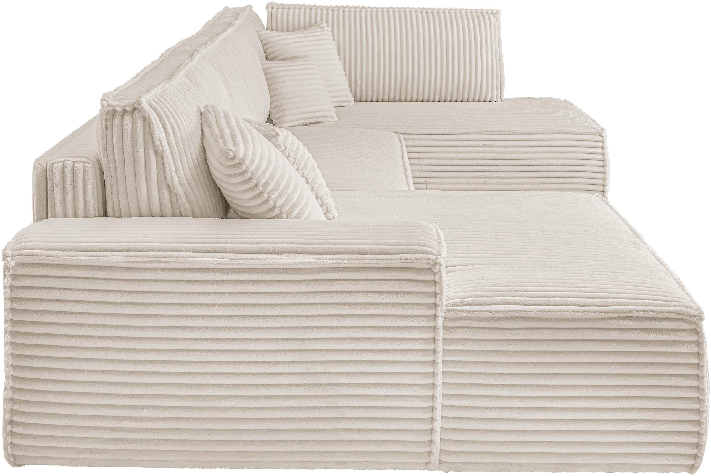 andas Zithoek FINNLEY U-model XXL 329 cm, bedbank, slaapfunctie m. bedkist
