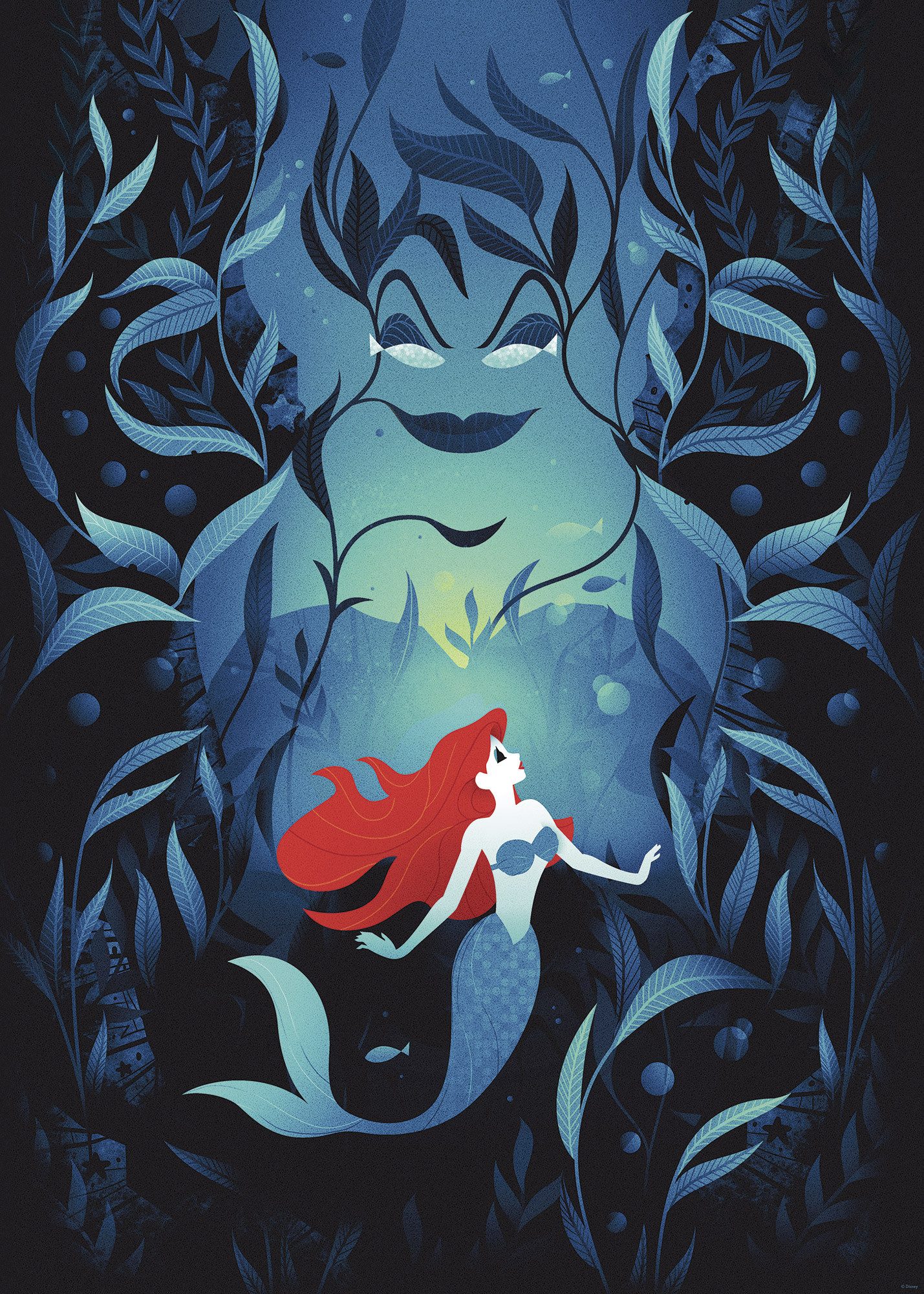 Komar Artprint Disney Ariel Ursula 50 x 70 cm (breedte x hoogte) - kinderkamer, wandsticker (1 stuk)