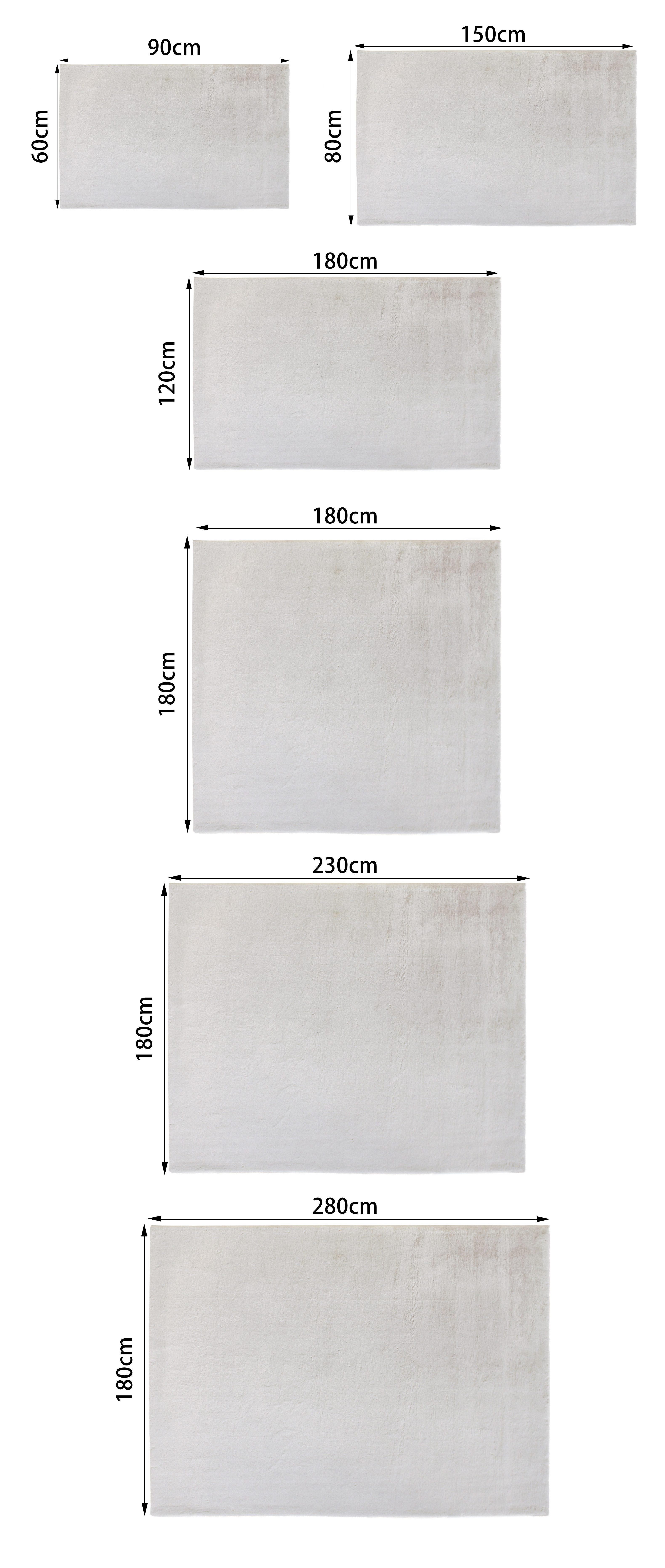 Leonique Vachtvloerkleed Balu, kunstfellteppich, modern, langpolig tapijt Konijnenbont-gevoel, behaaglijk, zacht, woonkamer, slaapkamer