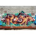 papermoon fotobehang graffiti street art fluwelig, vliesbehang, eersteklas digitale print grijs