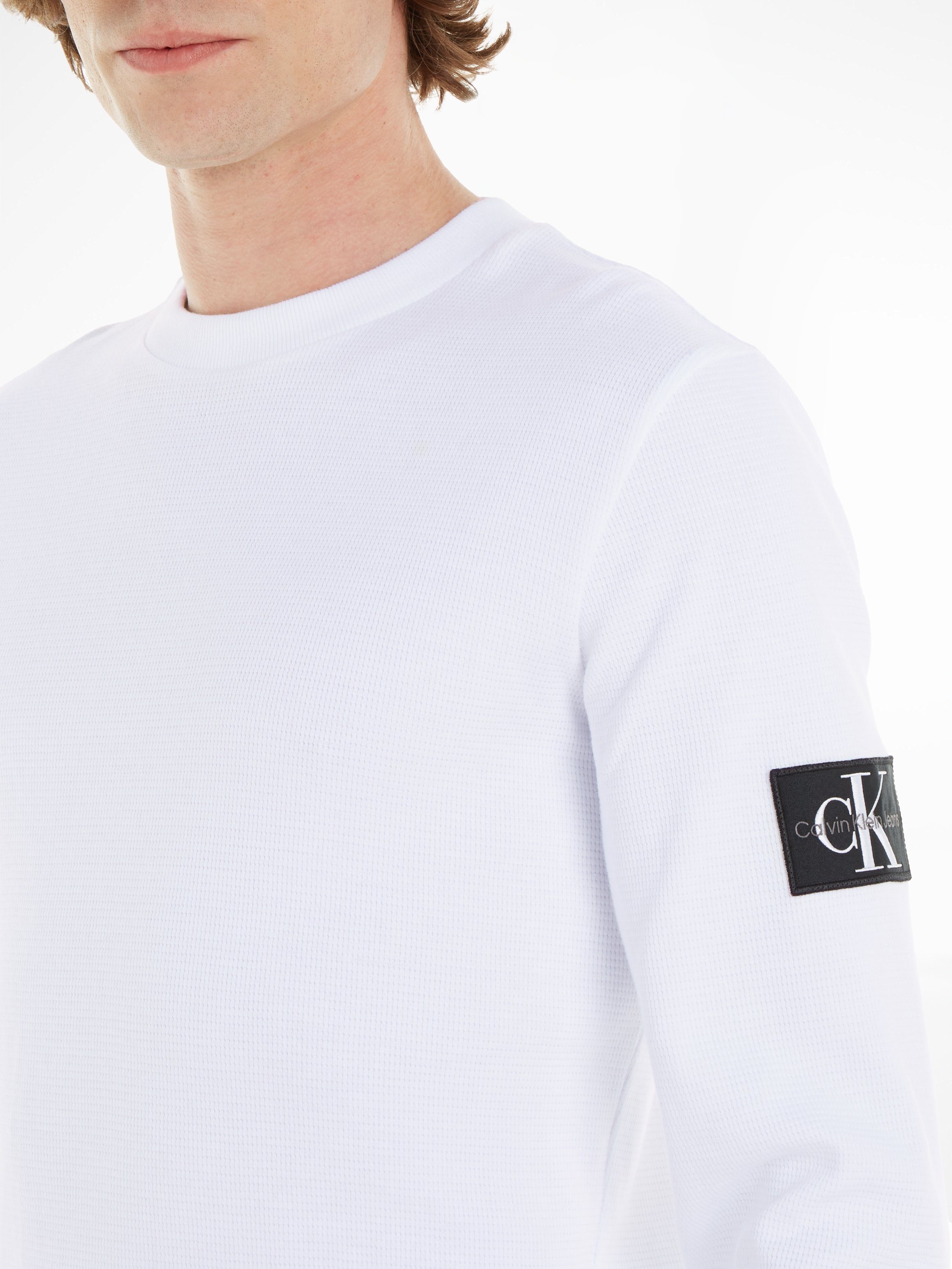 Calvin Klein Shirt met lange mouwen BADGE WAFFLE LS TEE