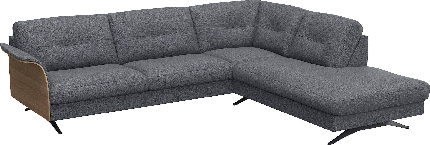 FLEXLUX Hoekbank Glow, super comfortabel door hoogwaardige zitconstructie met binnenvering, L-vorm