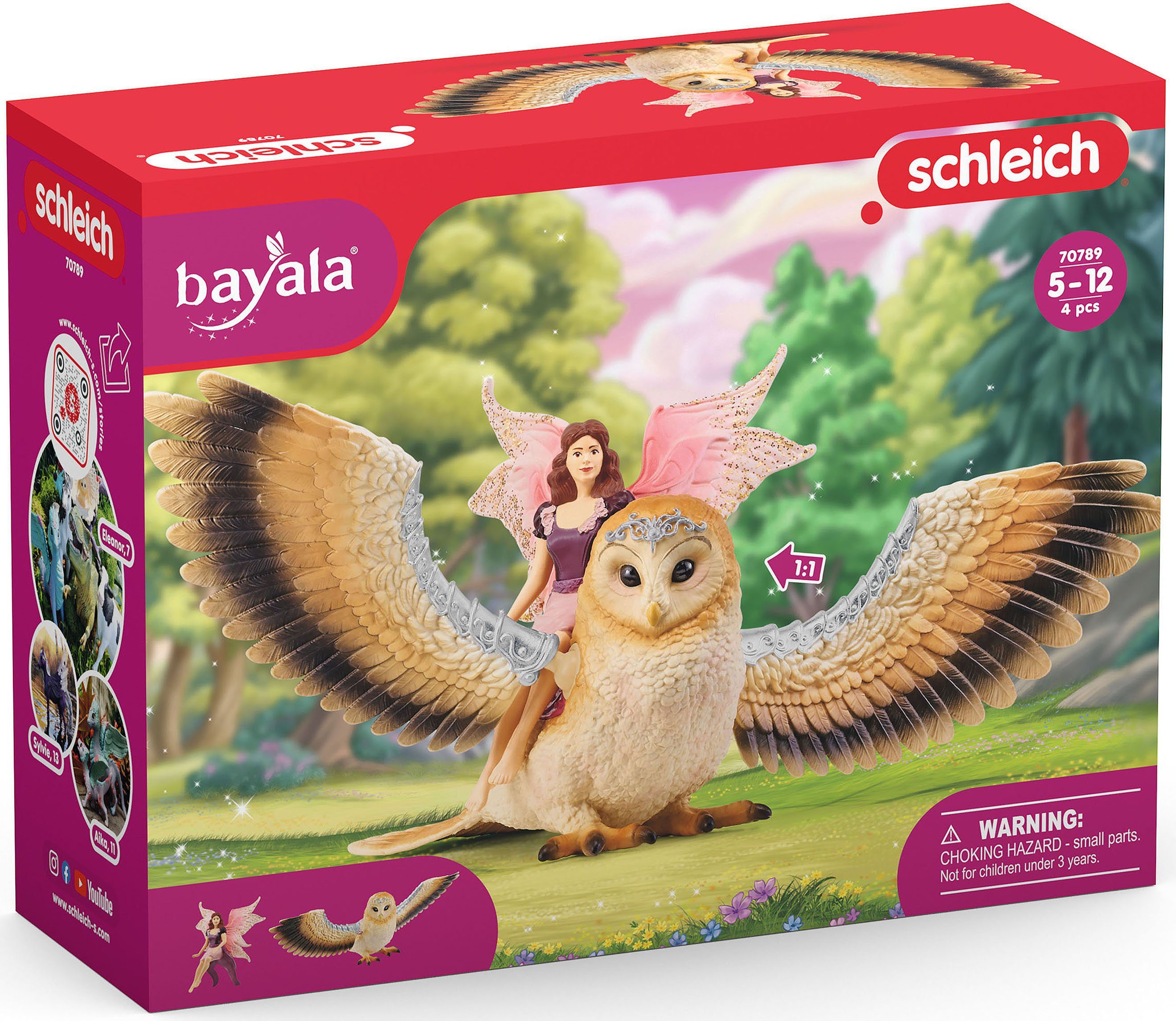 Schleich® Speelfiguur BAYALA® elfje op glitteruil V2 (70789)
