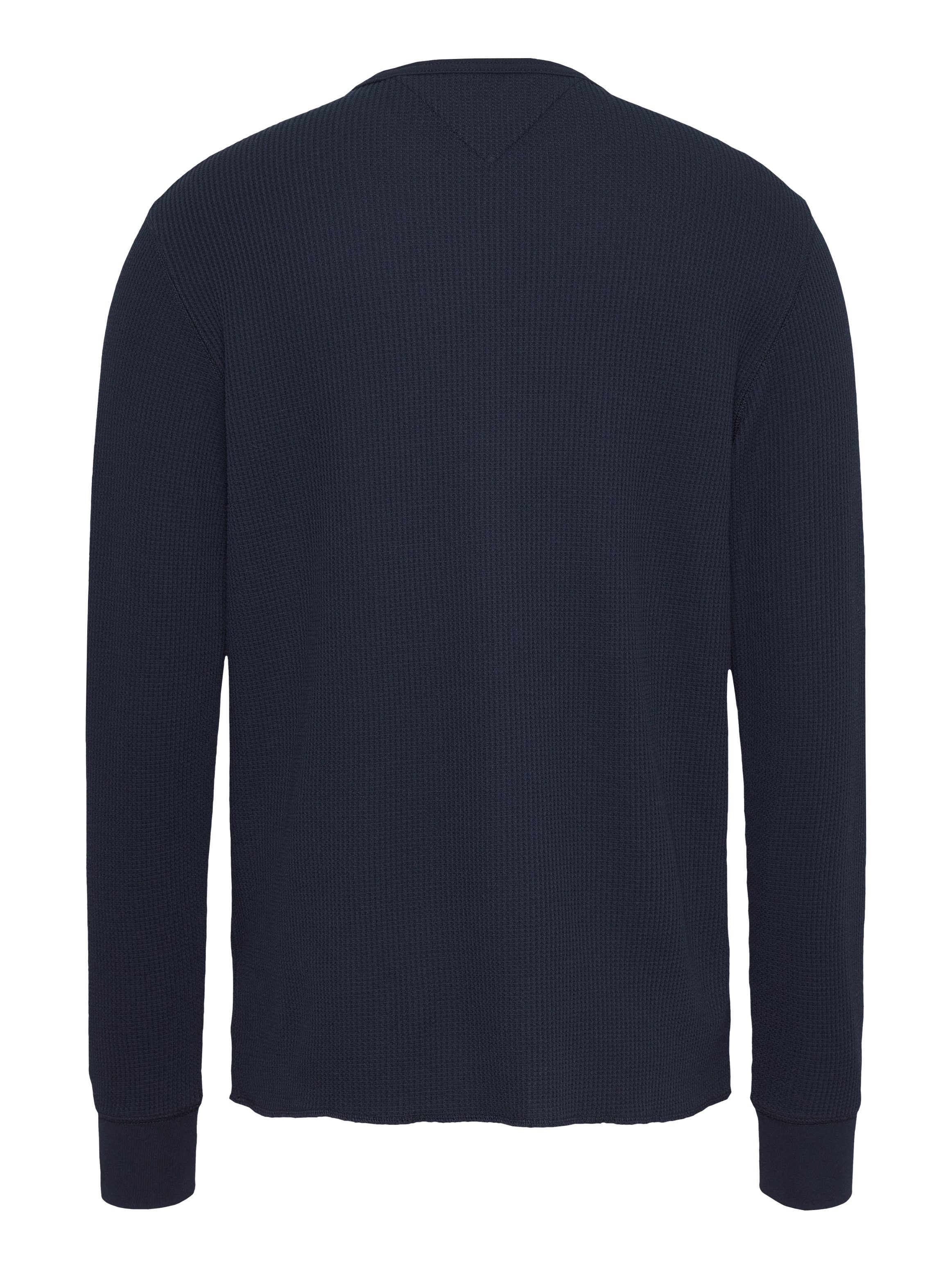 TOMMY JEANS Shirt met lange mouwen TJM SLIM WAFFLE L/S TEE EXT