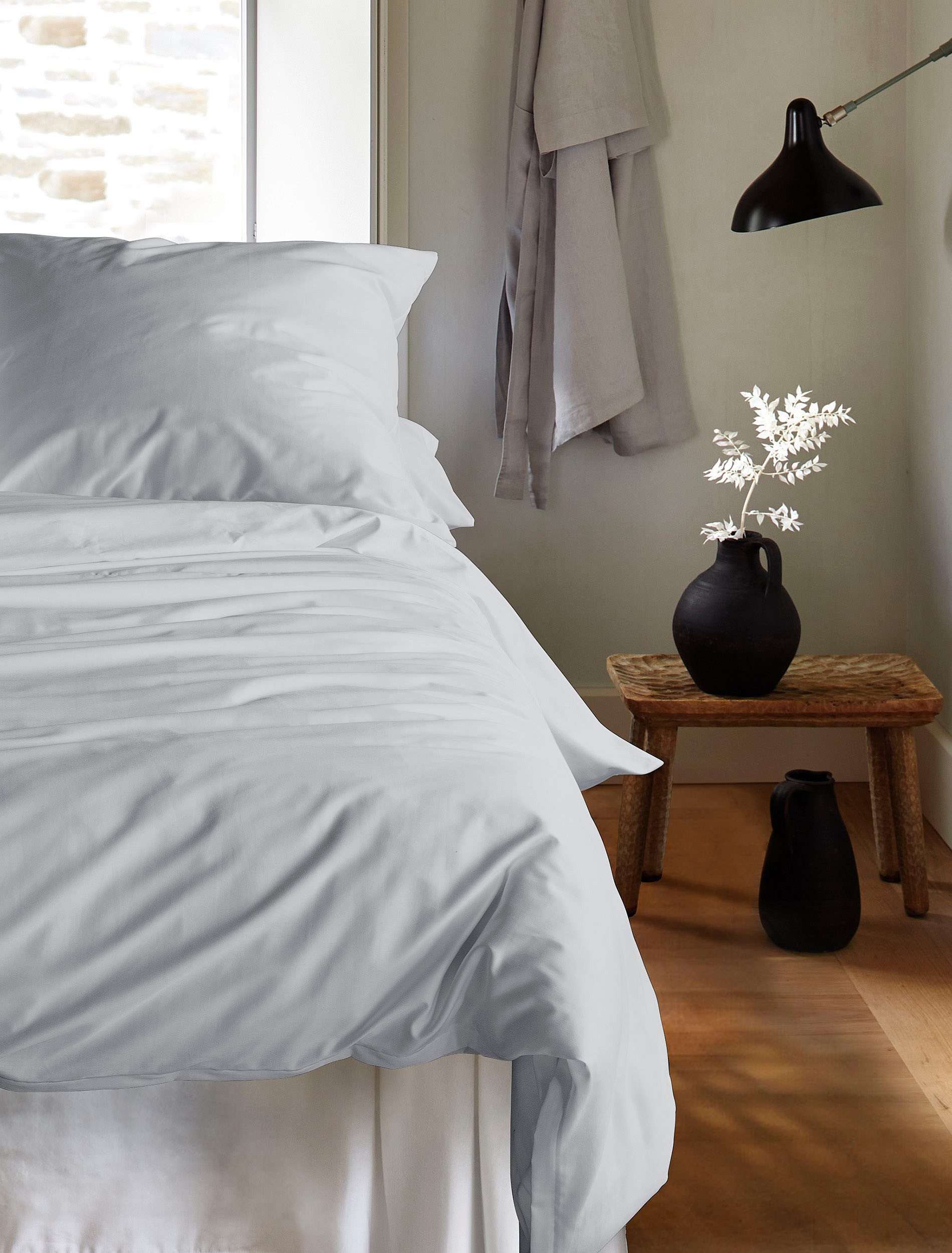 Irisette Overtrekset Premium satijnen beddengoed Parijs hoogwaardige uni premium beddengoed met rits, 100% katoen